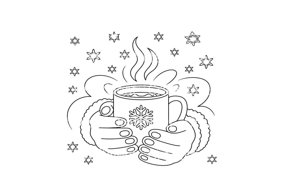 Winter Warmth Hot Cocoa Coloring Books