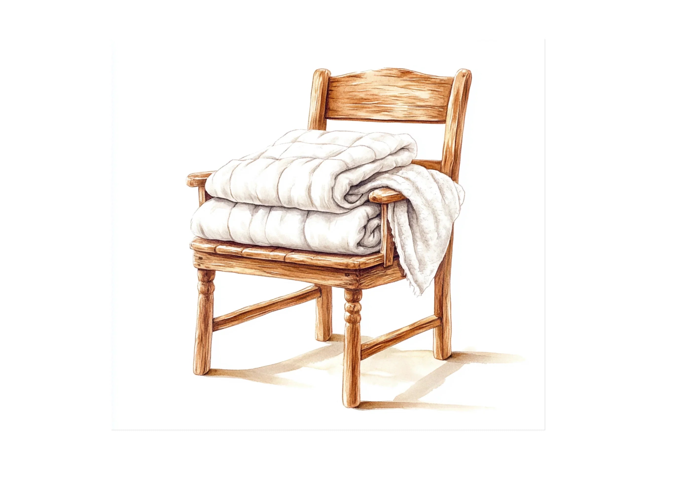 Cozy Chairs with Blankets Clipart Bundle