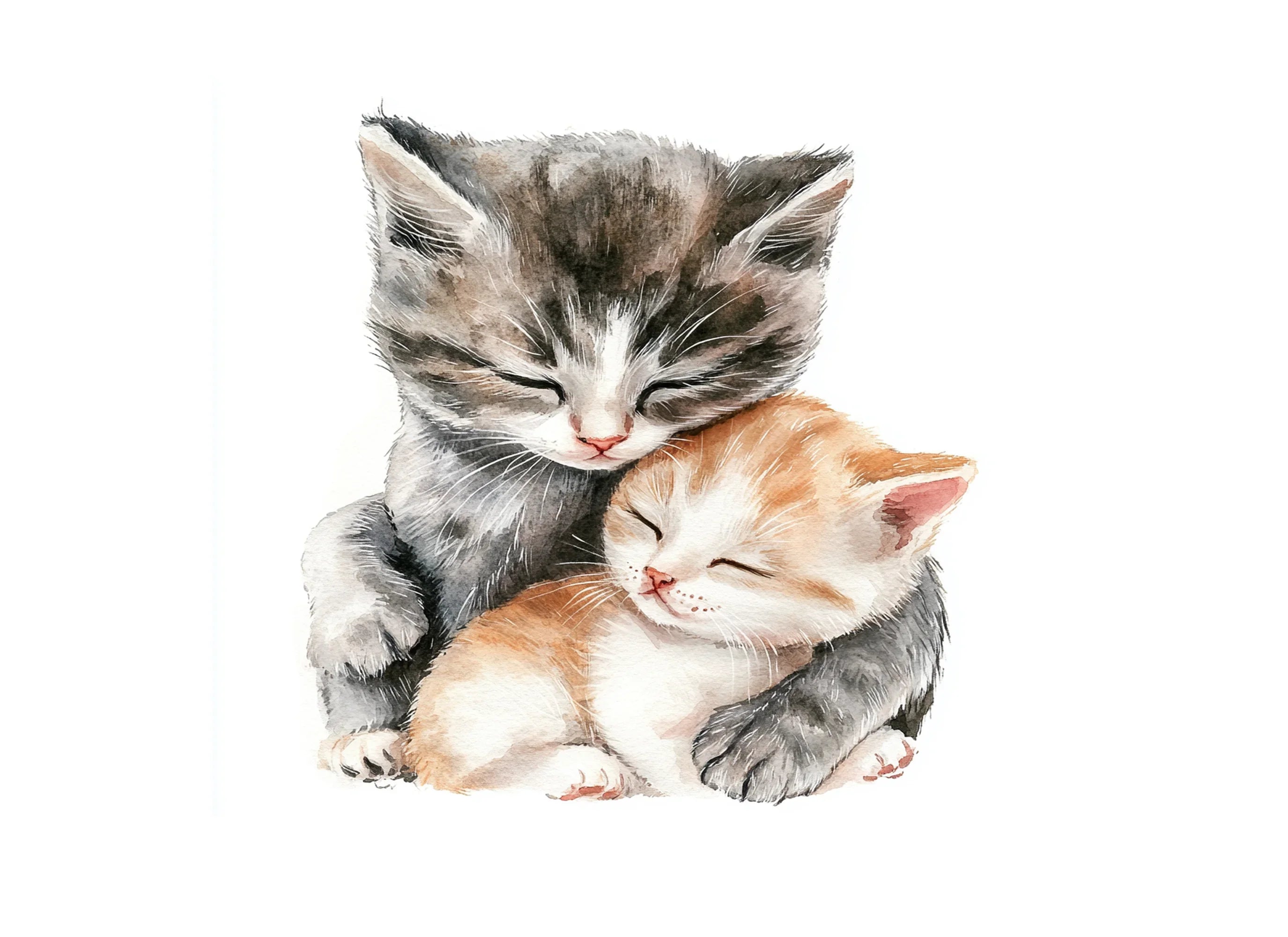 Sleeping Cats and Kittens Clipart Bundle