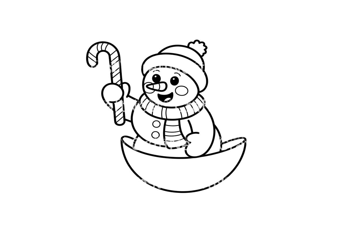 Funny Snowman Christmas Coloring Books
