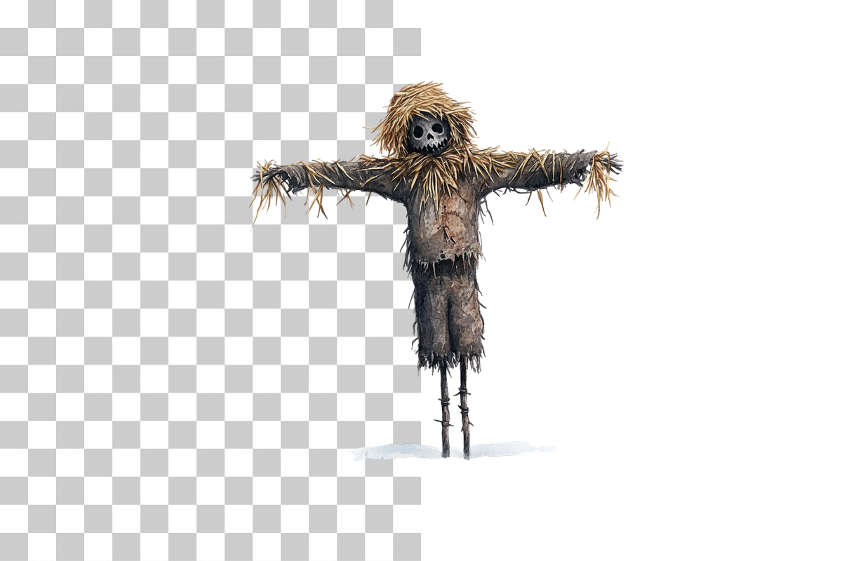 Horror Evil Scarecrow Clipart Bundle