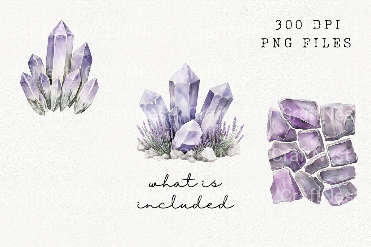 Mystical Crystal Clipart Bundle