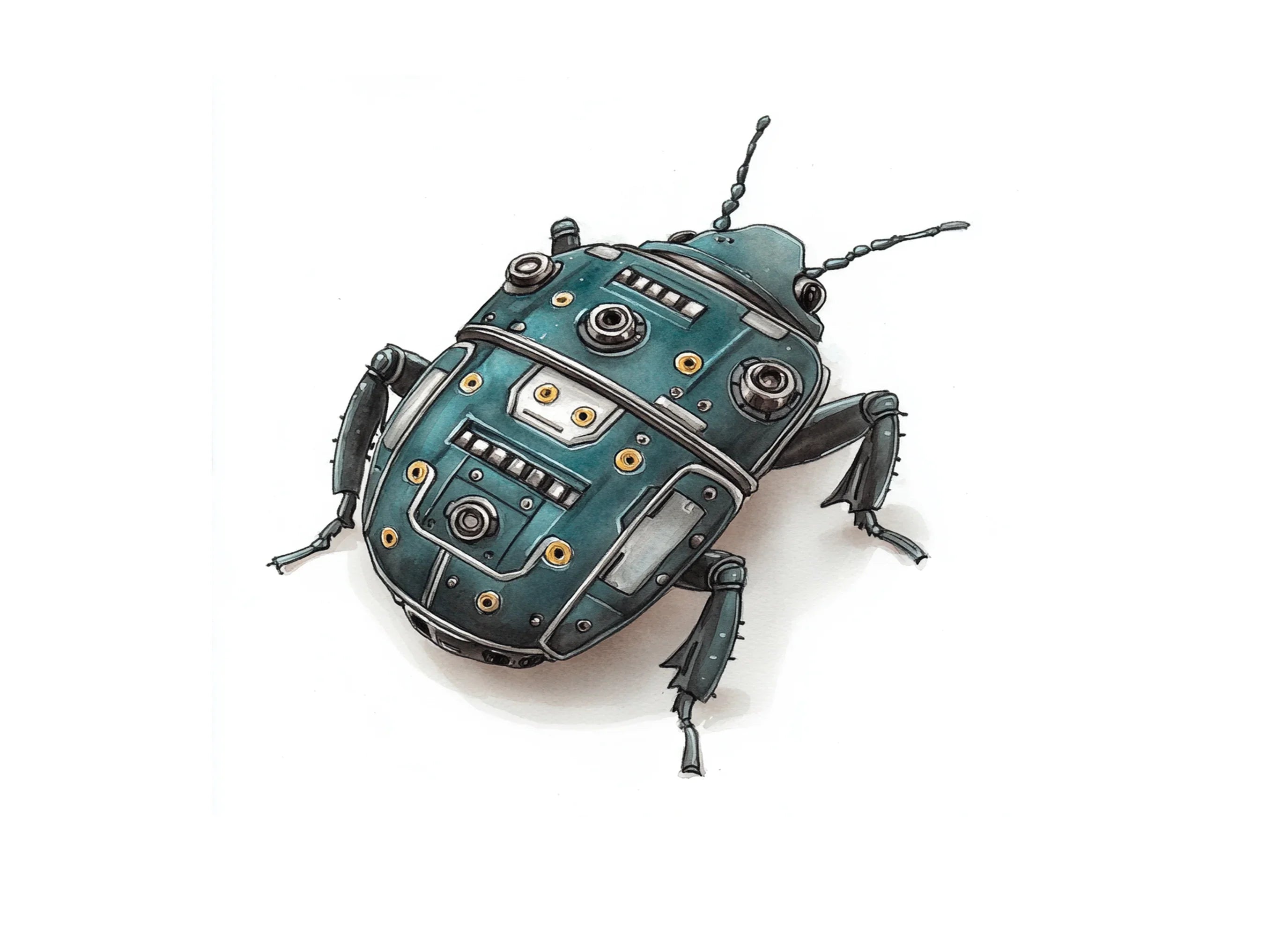 Steampunk Robot Beetle Clipart Bundle
