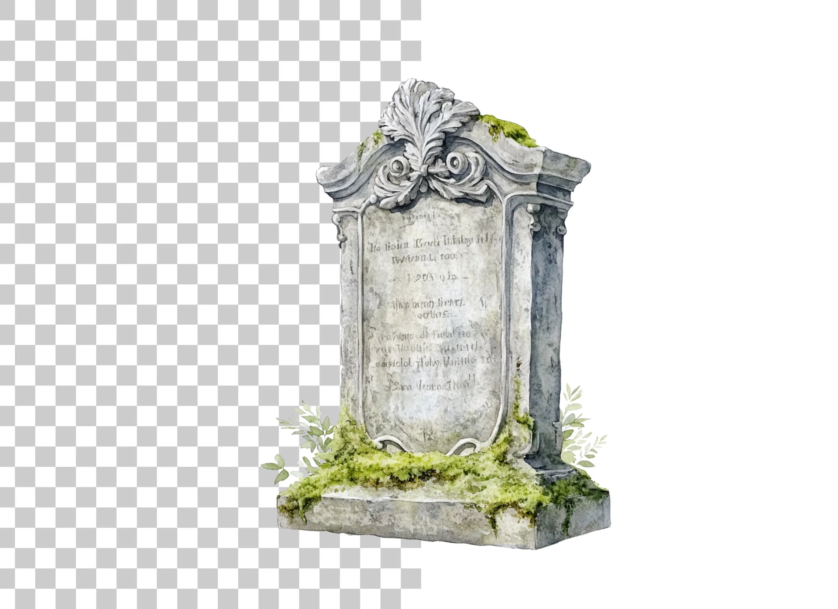Vintage Gravestones Clipart Bundle