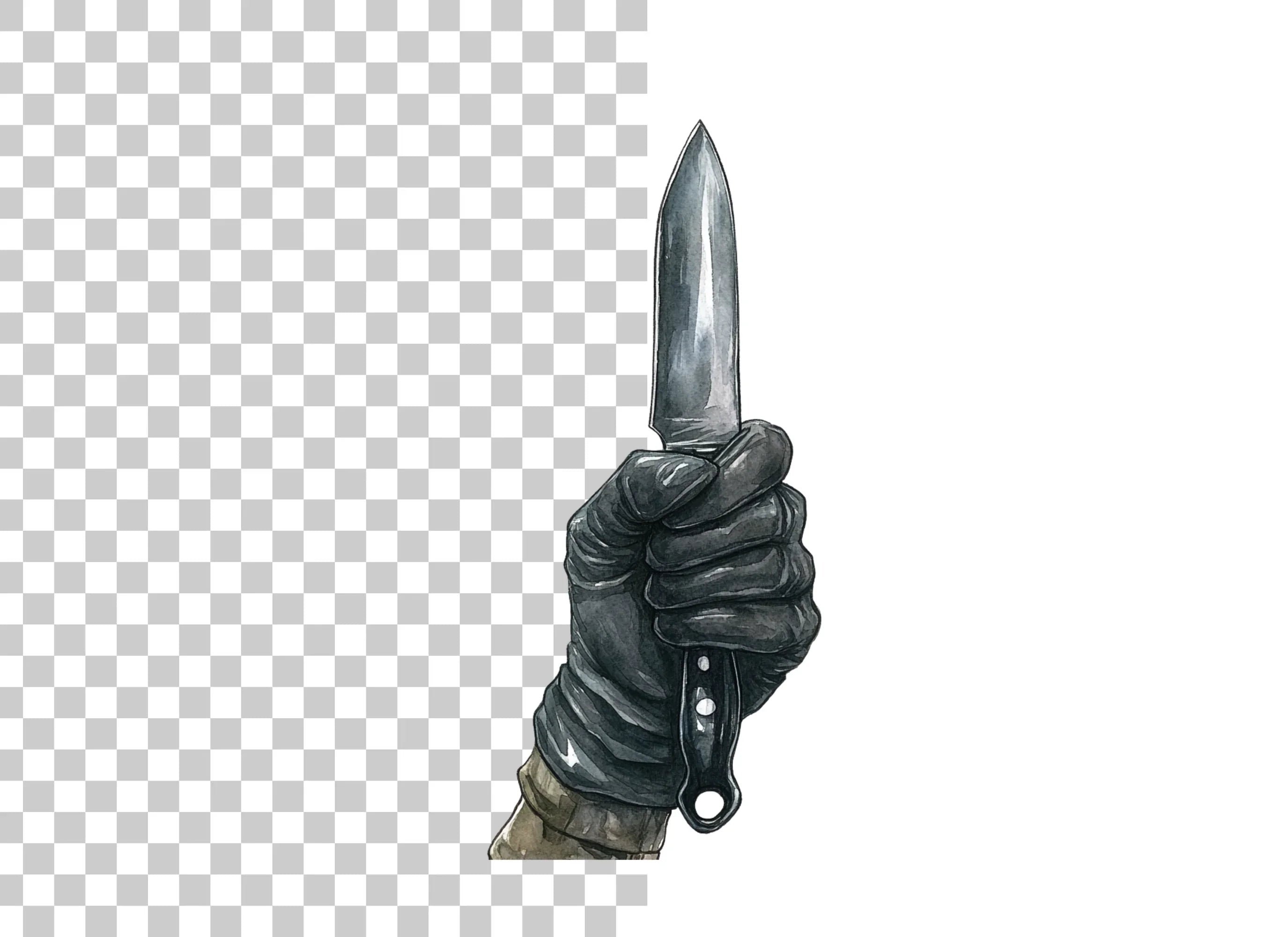Gloved Hands Holding Daggers Clipart Bundle
