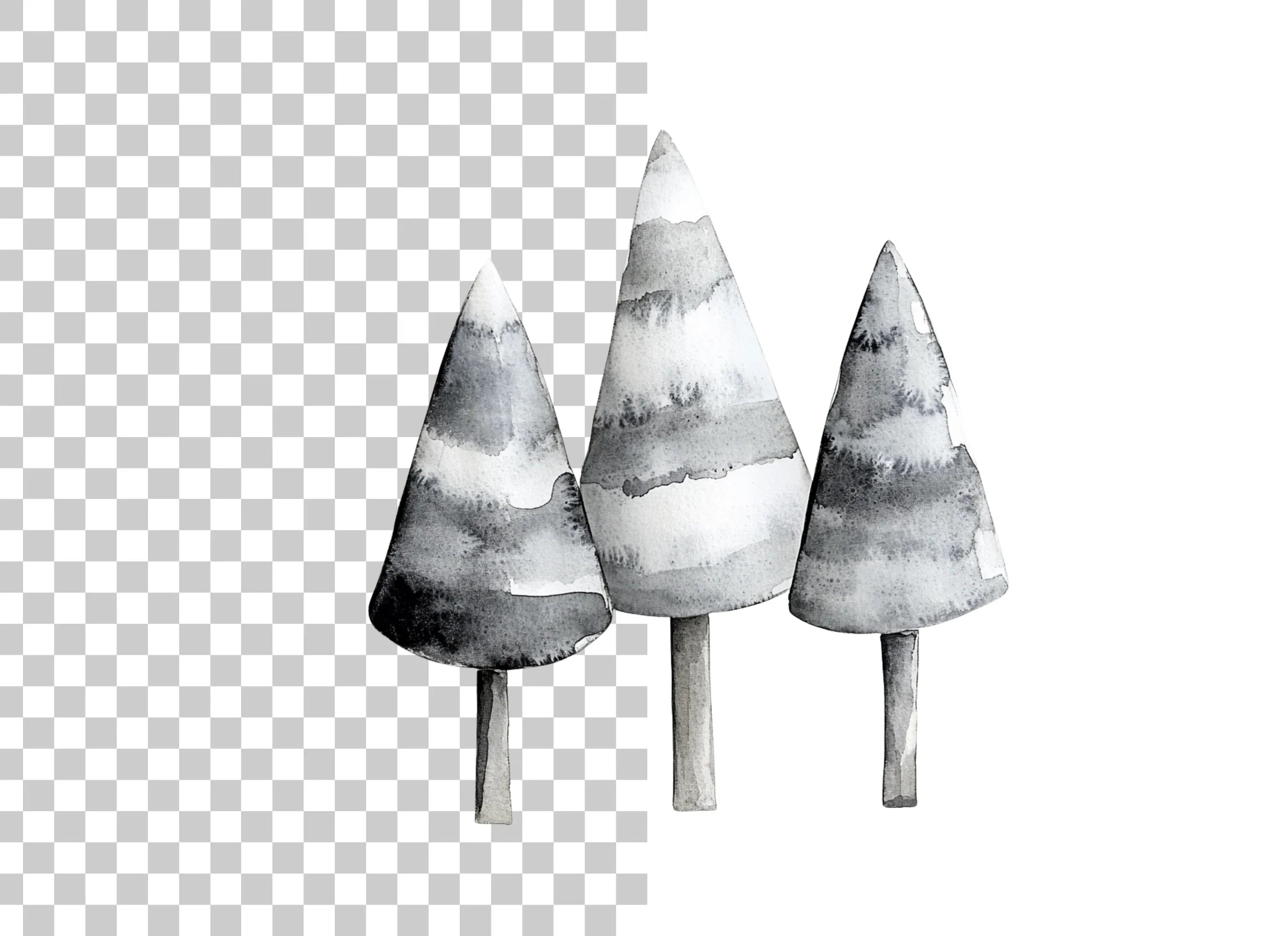 Winter Trees Clipart Bundle