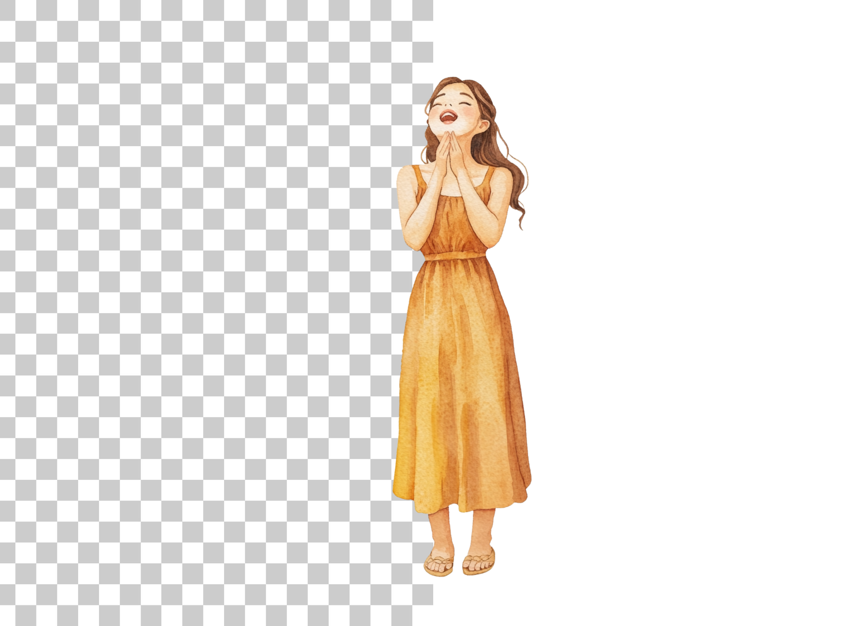 Happy Girl Clipart Bundle