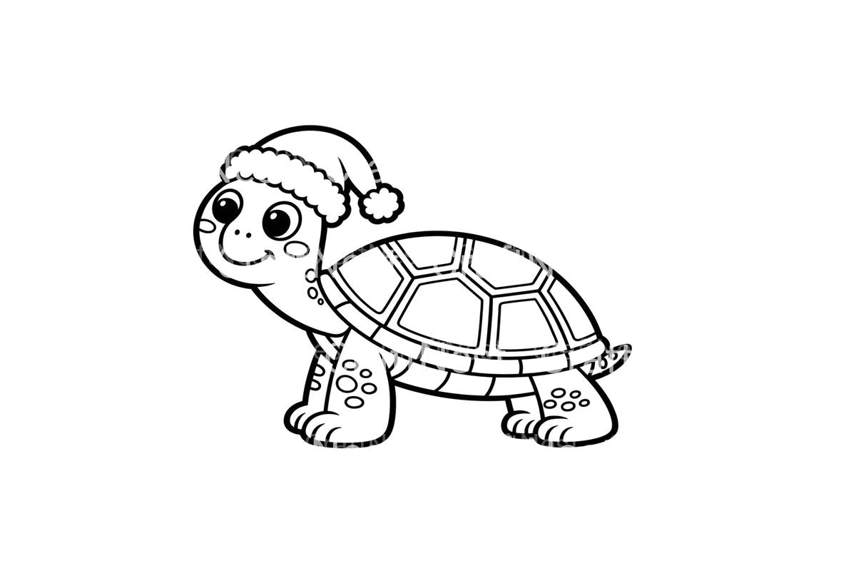 Christmas Turtle Coloring Books Coloring Books