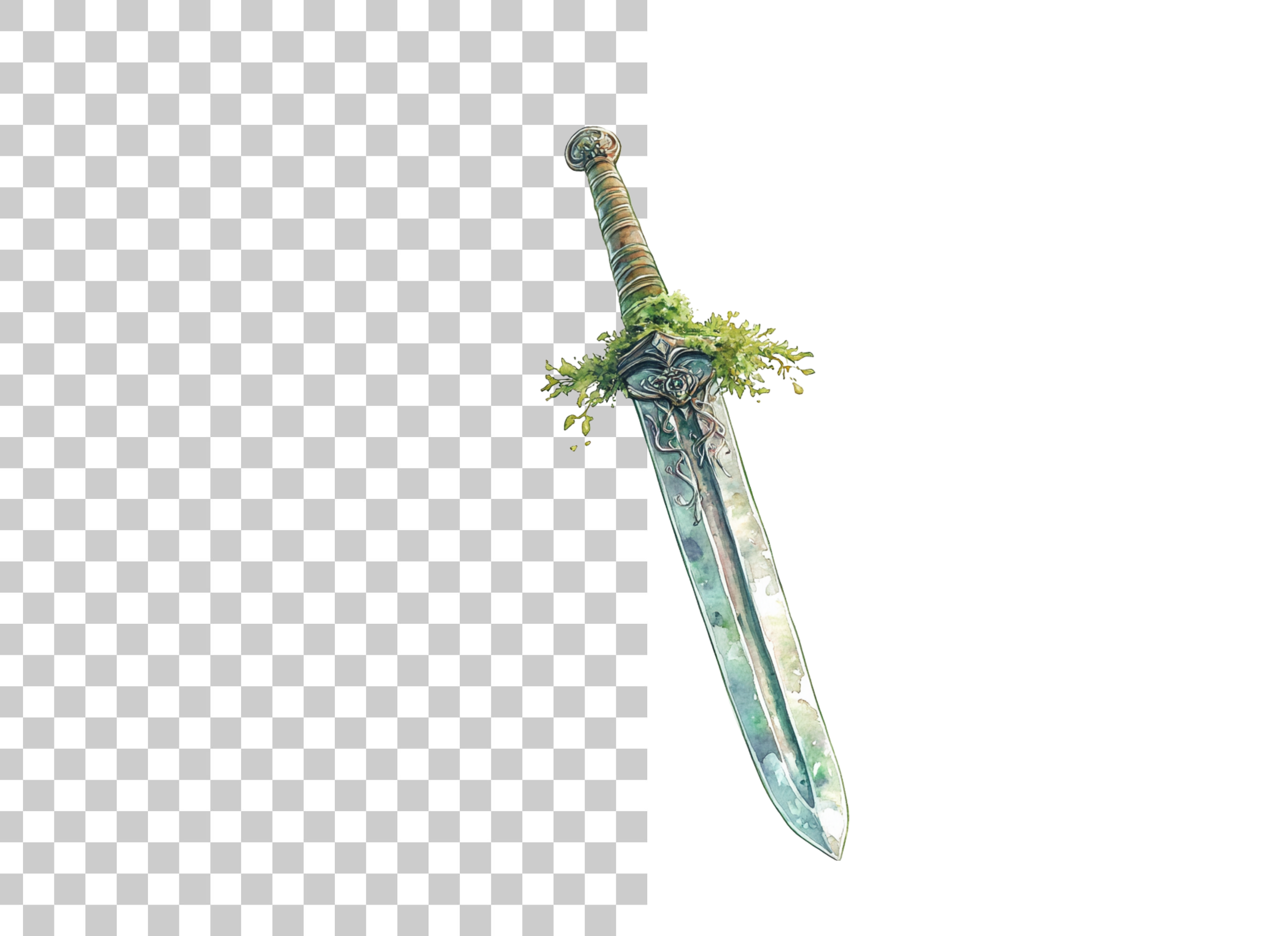 Enchanted Forest Sword Clipart Bundle