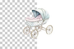 Vintage Baby Carriage Pram Clipart Bundle - CraftNest - Digital Crafting and Art