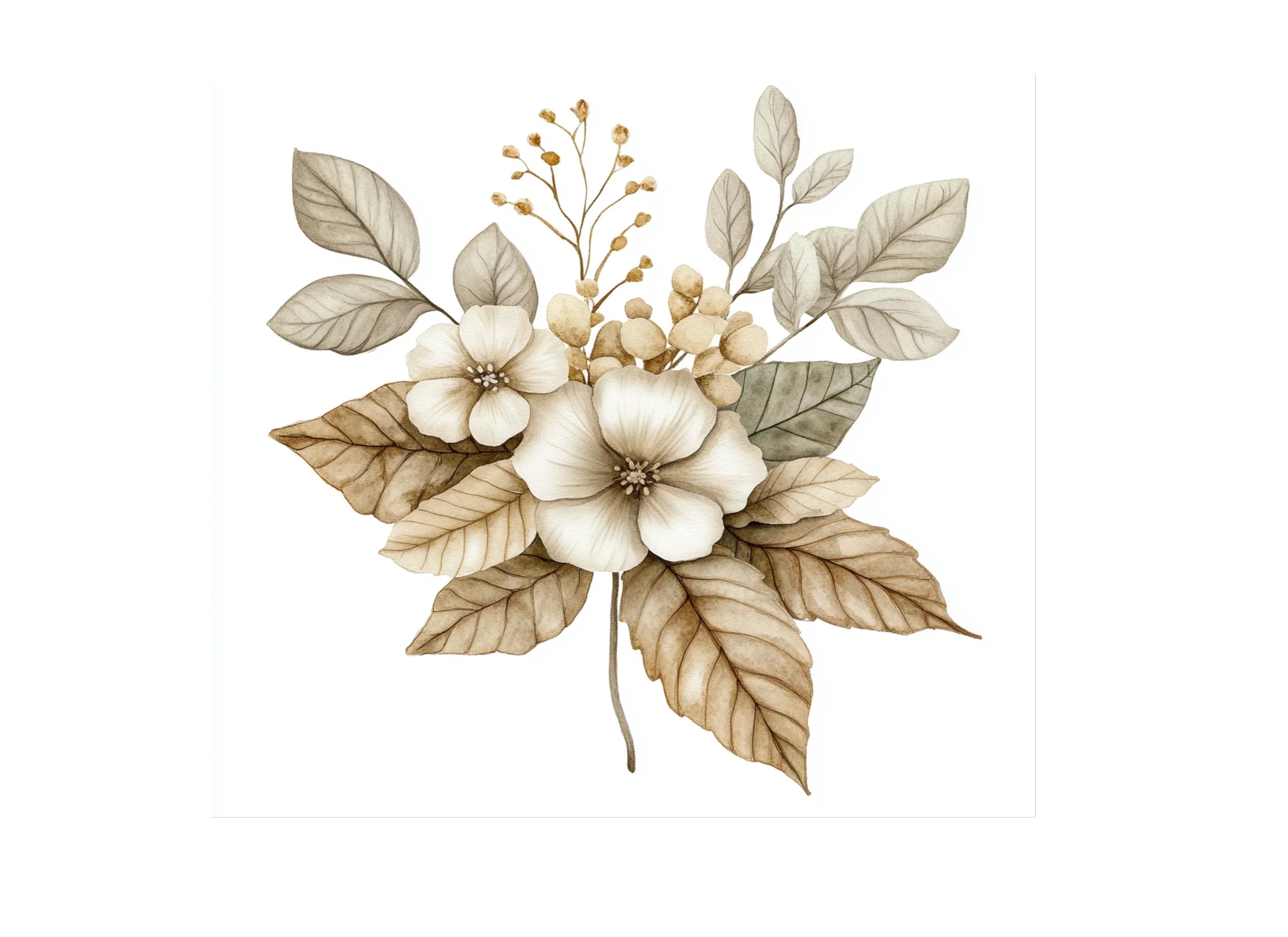 Boho Floral Clipart Bundle