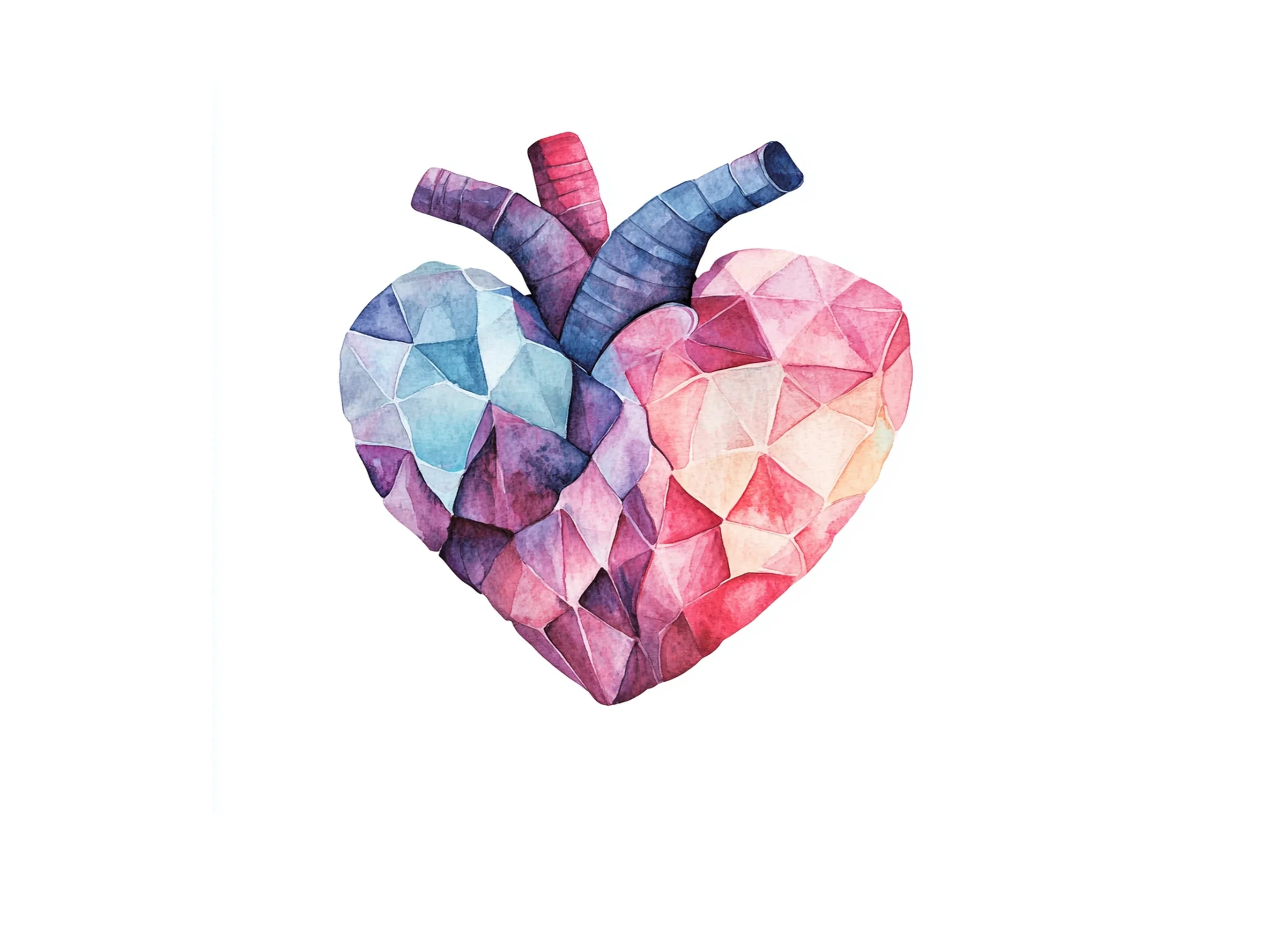 Geometric Heart Clipart Bundle