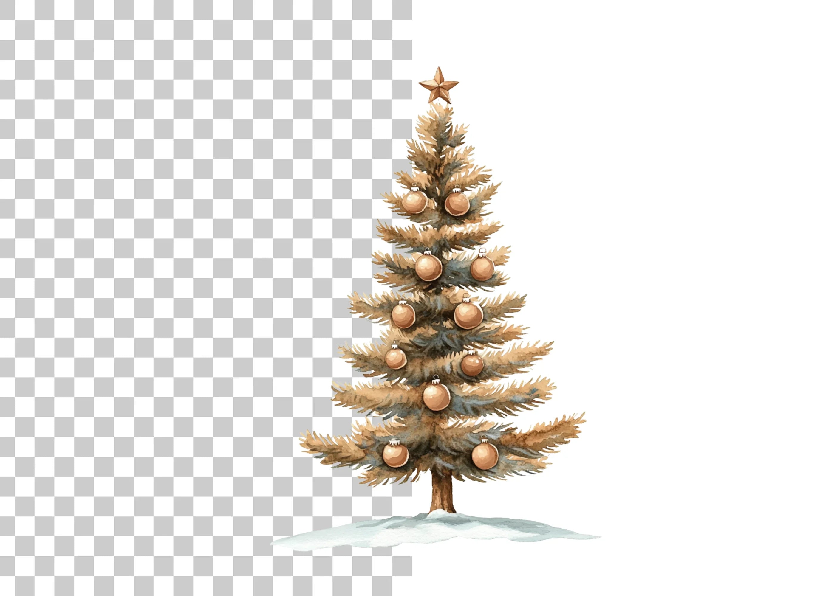 Festive Christmas Tree Clipart Bundle