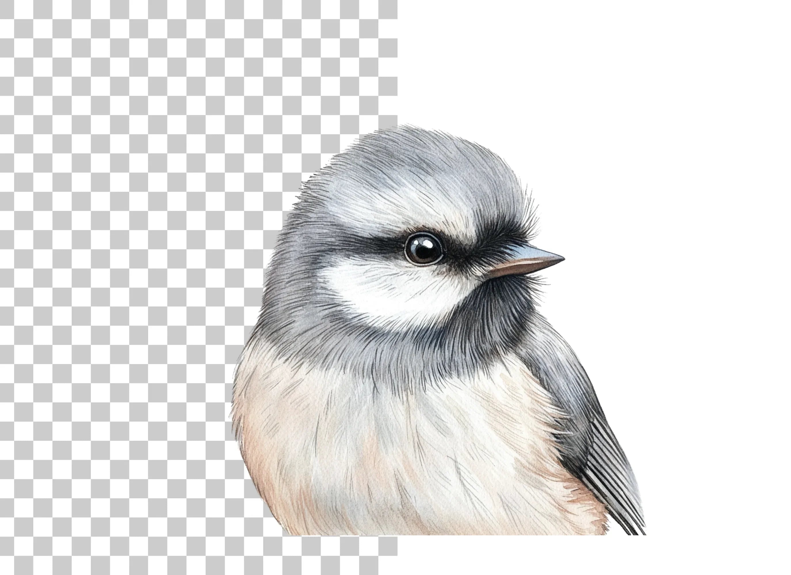 Detailed Bird Head Illustration Clipart Bundle