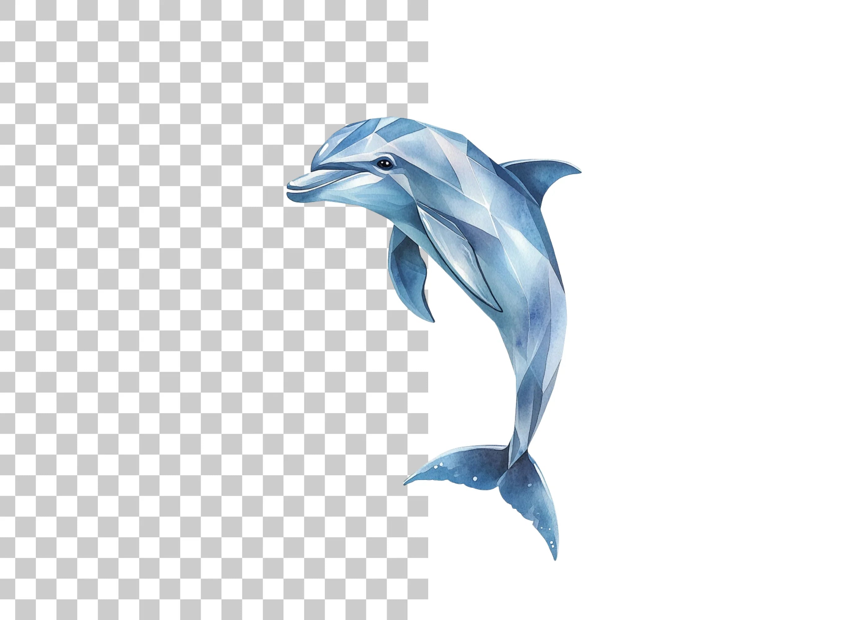 Geometric Dolphin Clipart Bundle