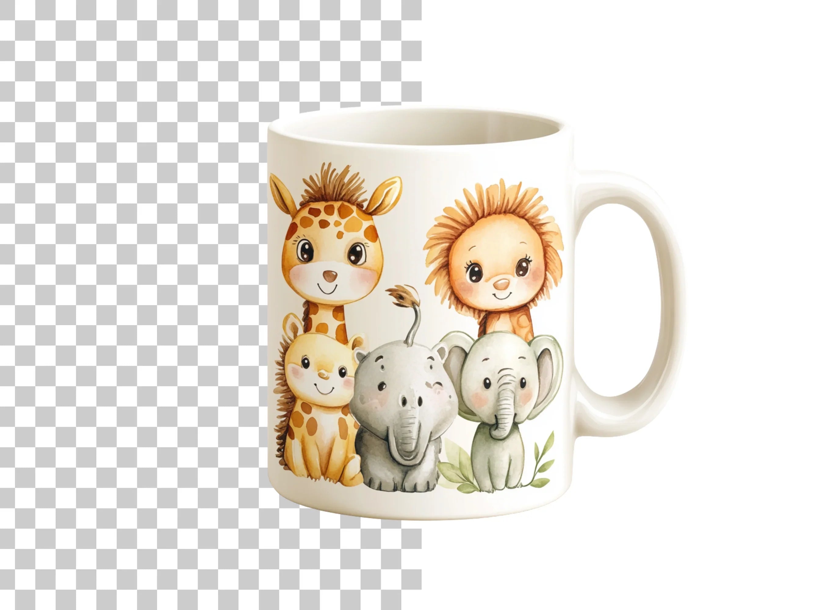 Cute Baby Safari Animals Clipart Bundle