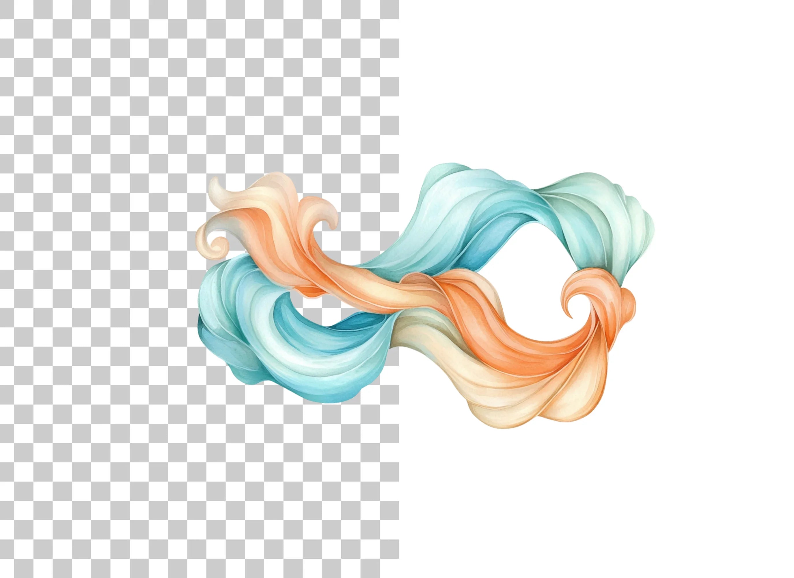 Flowing Fabric Clipart Bundle