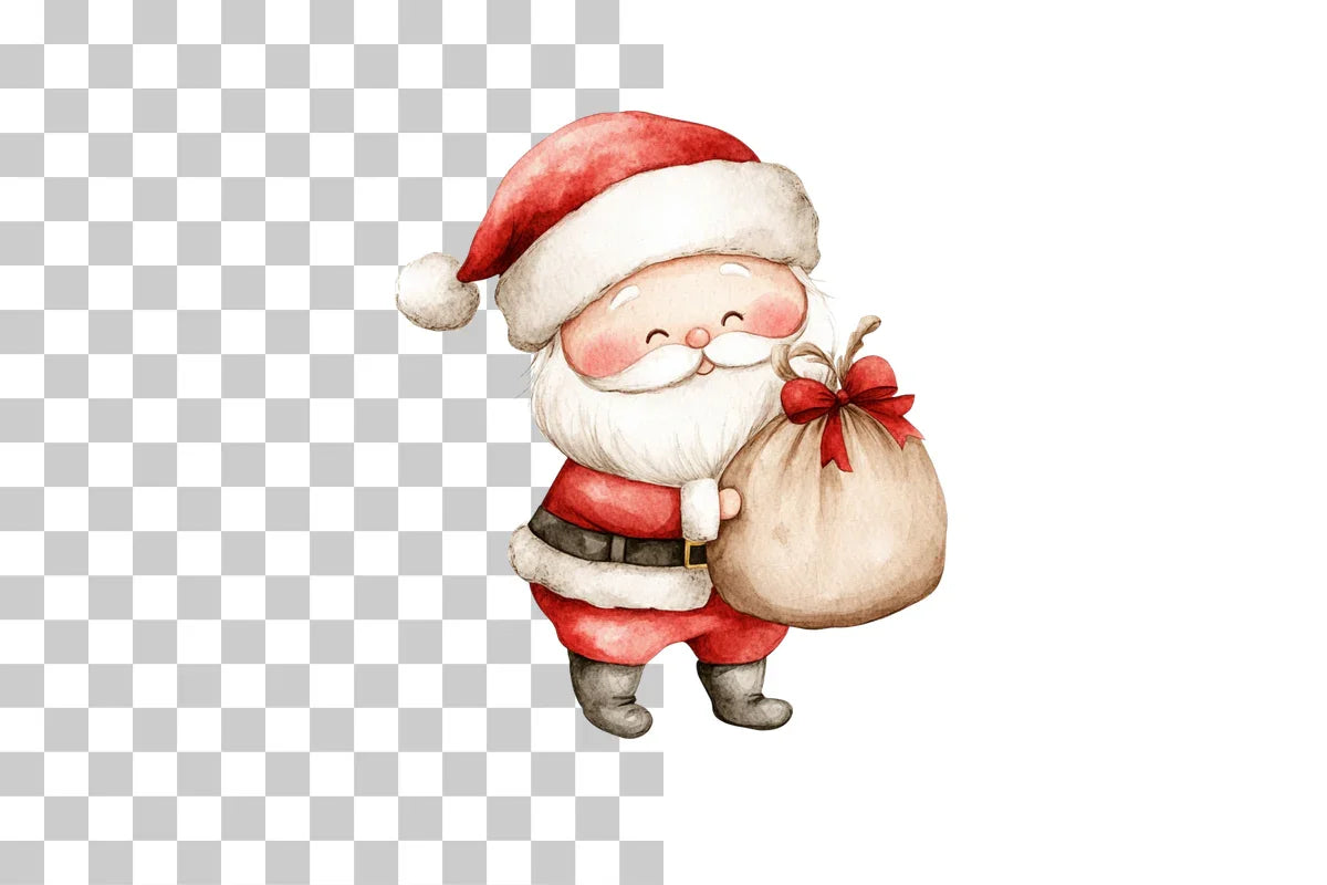 Cute Santa Christmas Clipart Bundle - CraftNest - Digital Crafting and Art