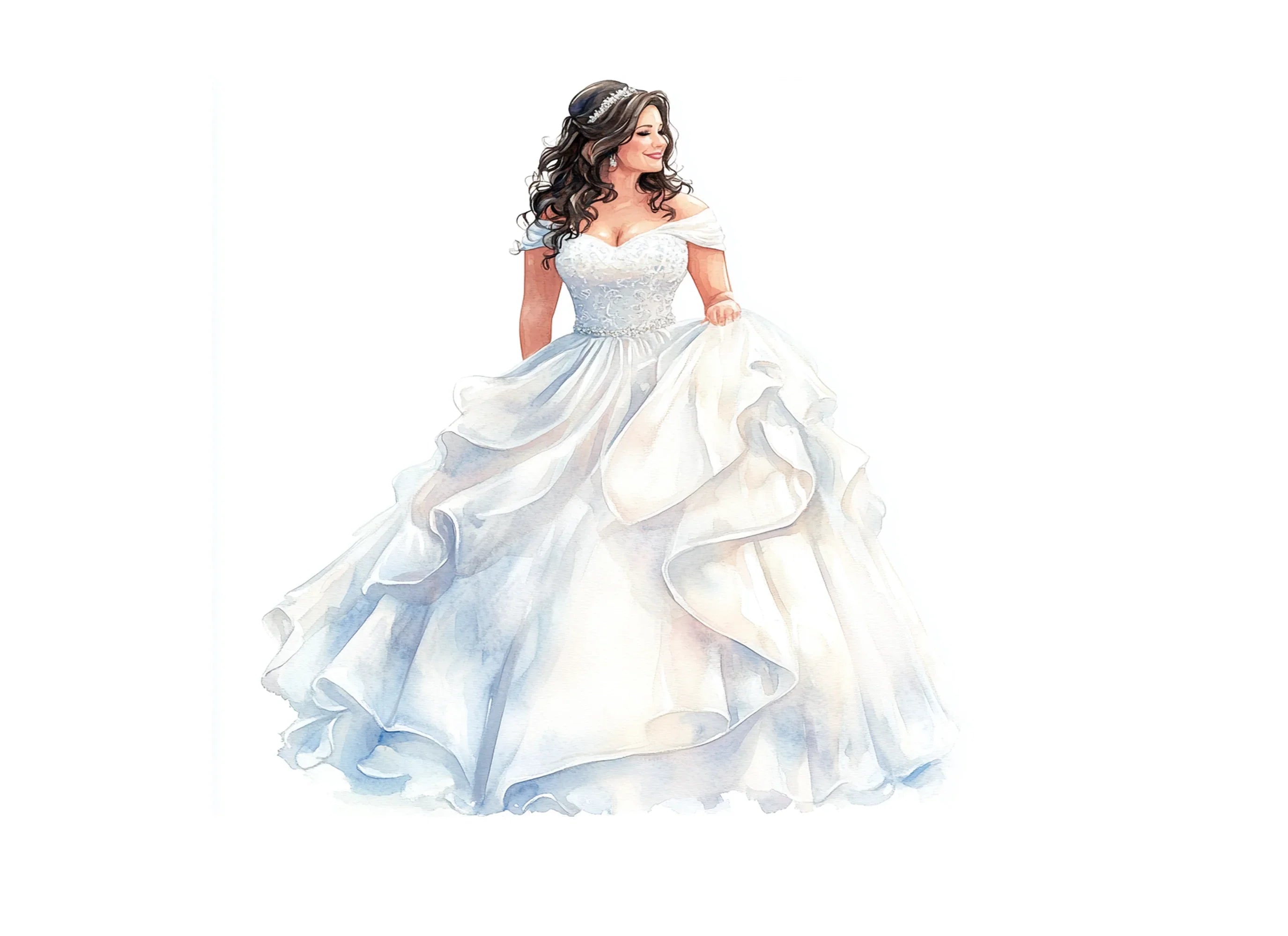 Stunning Bridal Gown Clipart Bundle