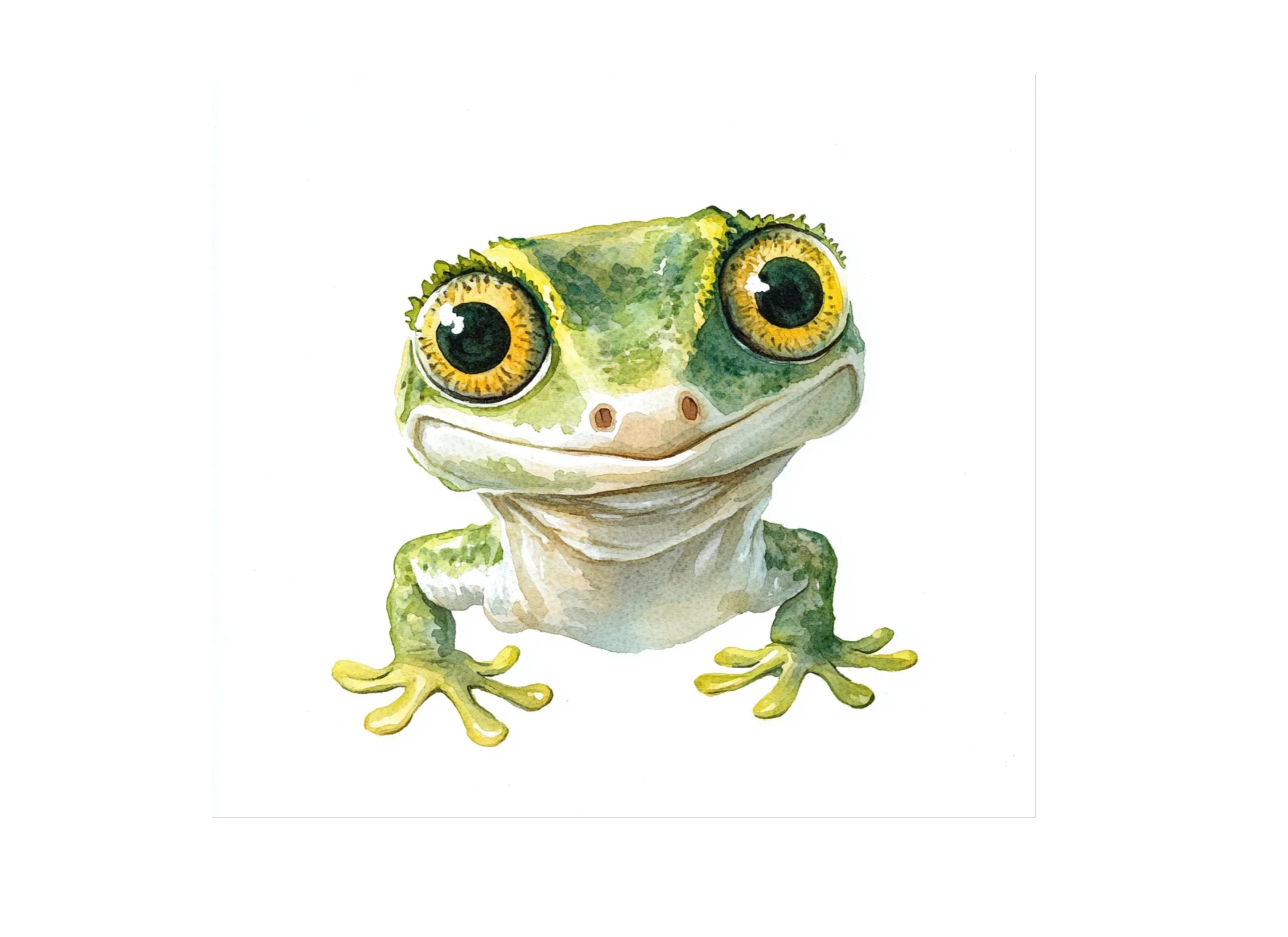 Cute Green Gecko Clipart Bundle