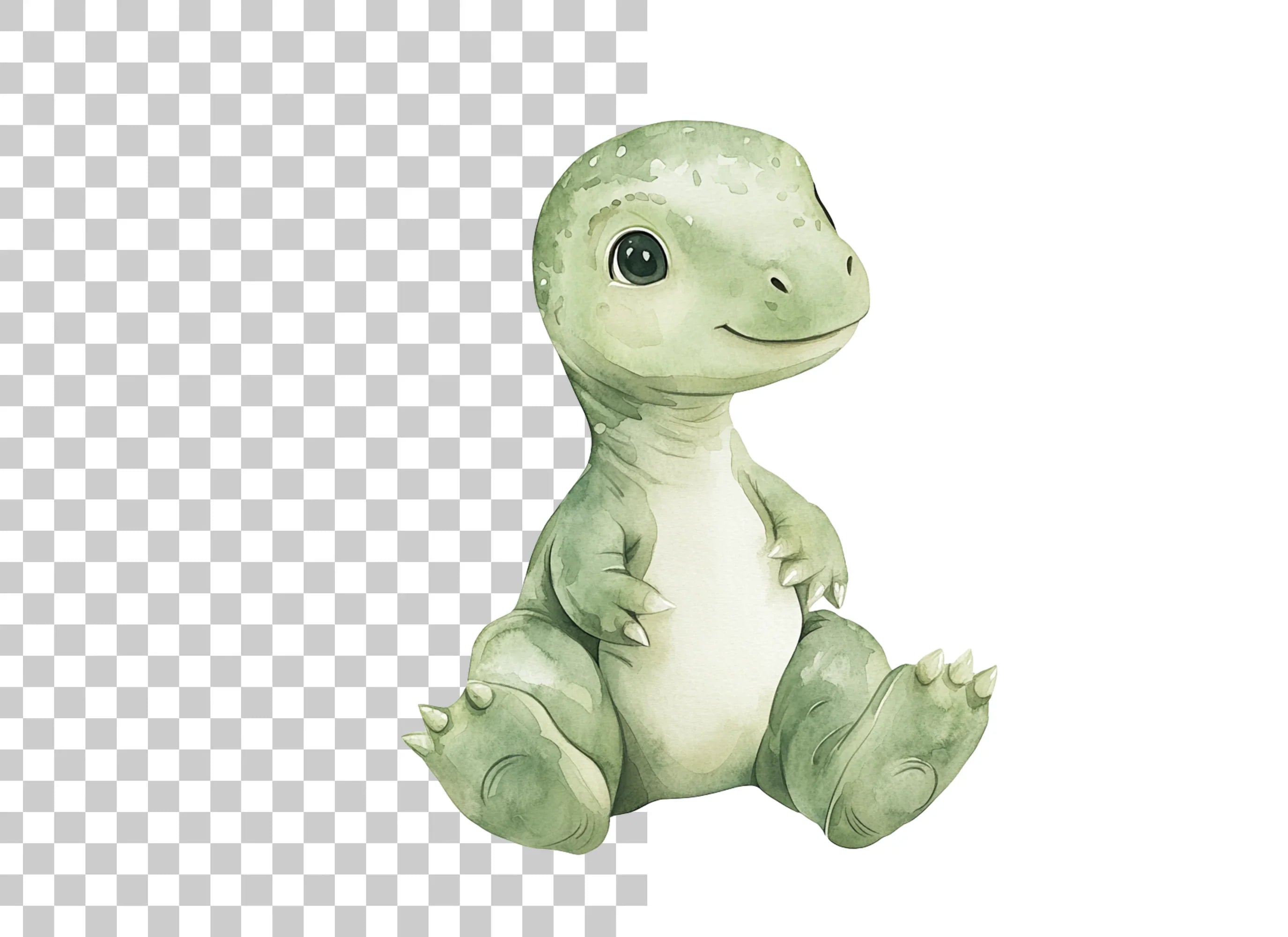 Cute Baby Dinosaur Clipart Bundle