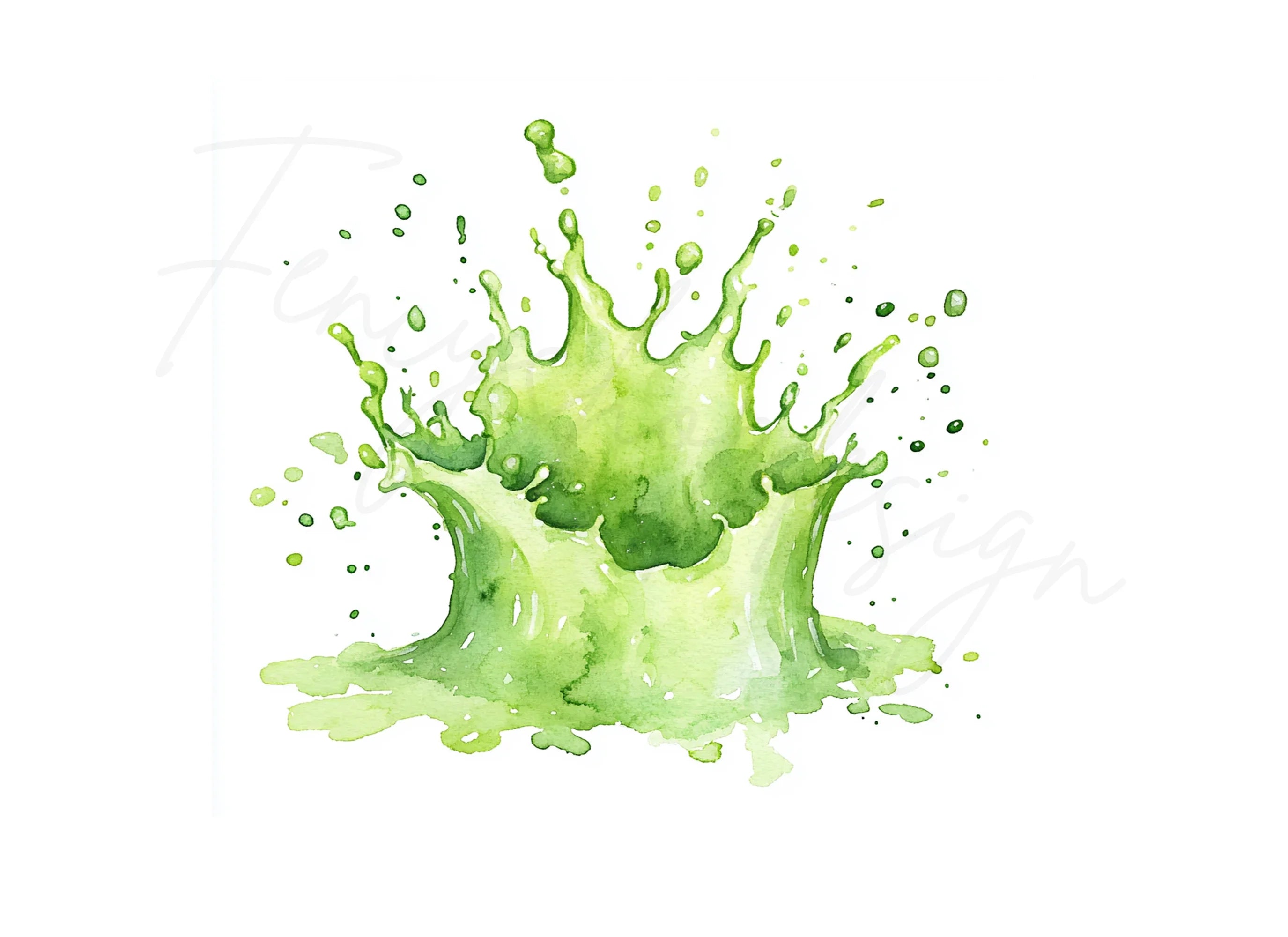 Green Splash Clipart Bundle