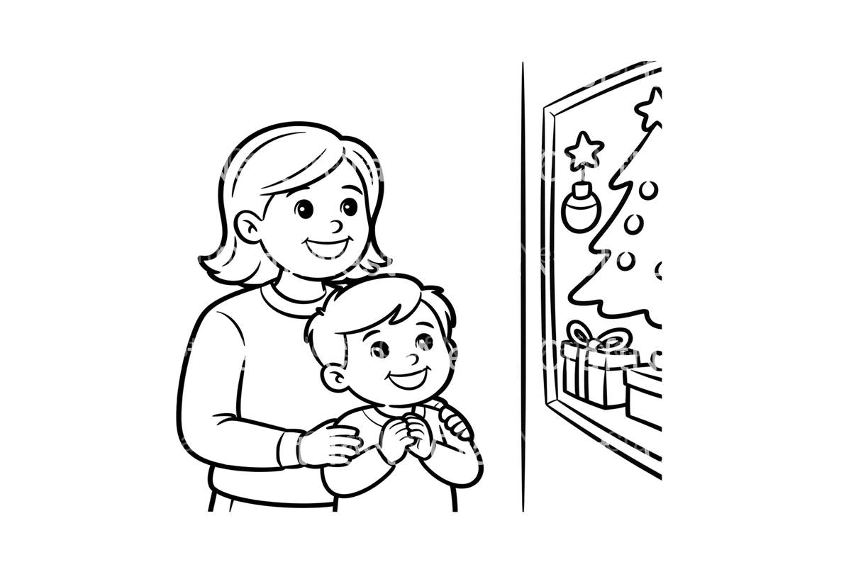 Family Christmas Joy Coloring Books
