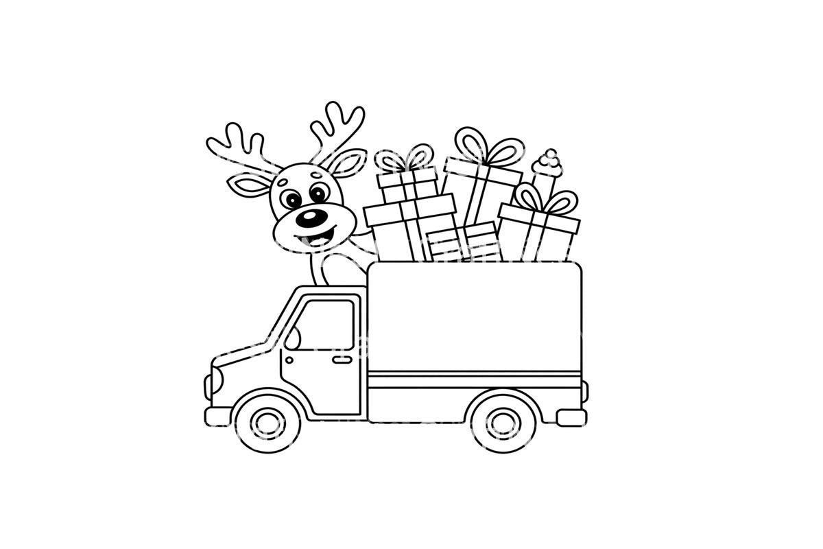 Christmas Reindeer Delivery Coloring Books
