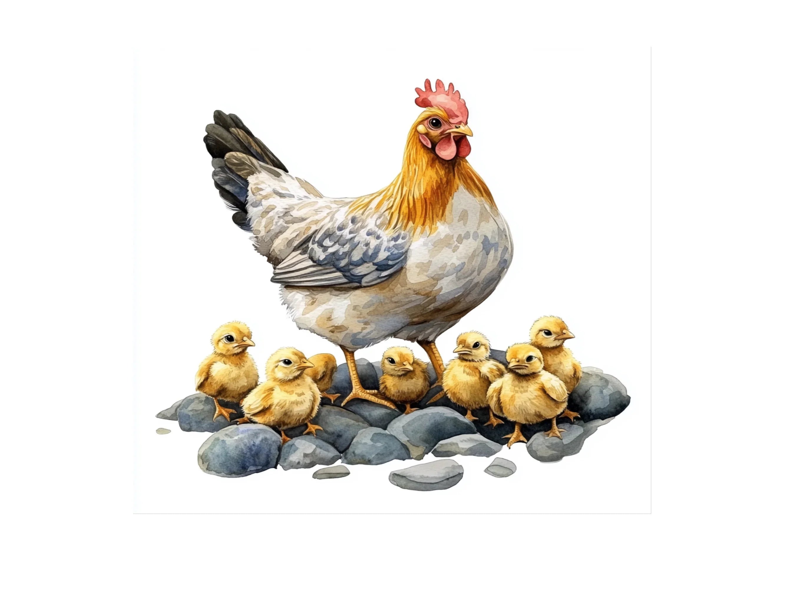 Hen and Chicks Clipart Bundle