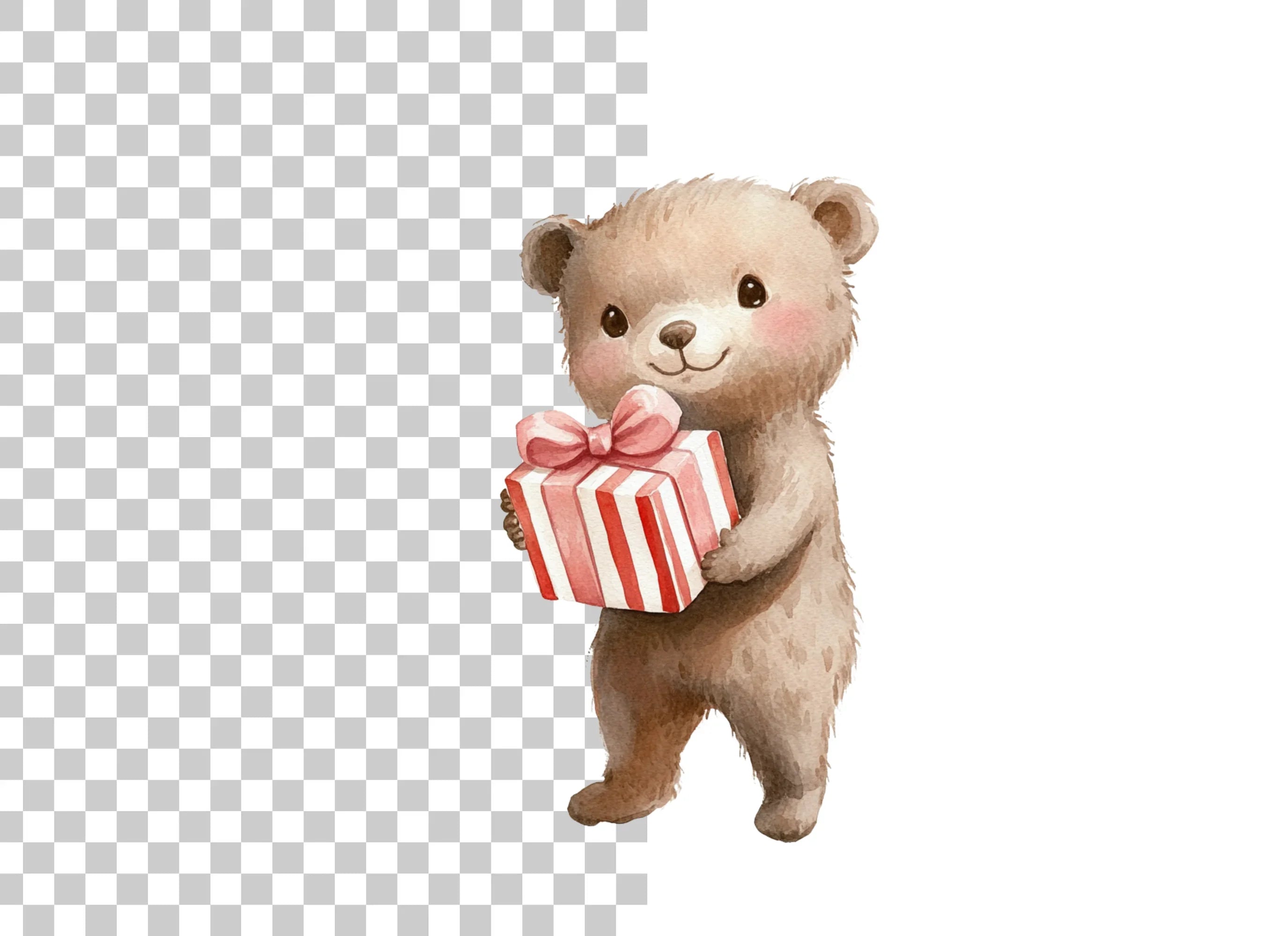 Cute Bears with Gifts Clipart Bundle