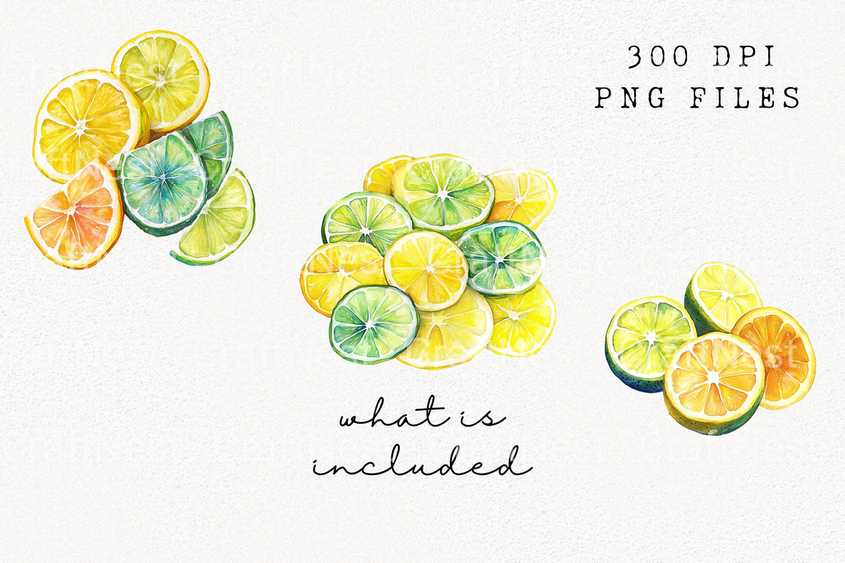 Citrus Slices Clipart Bundle