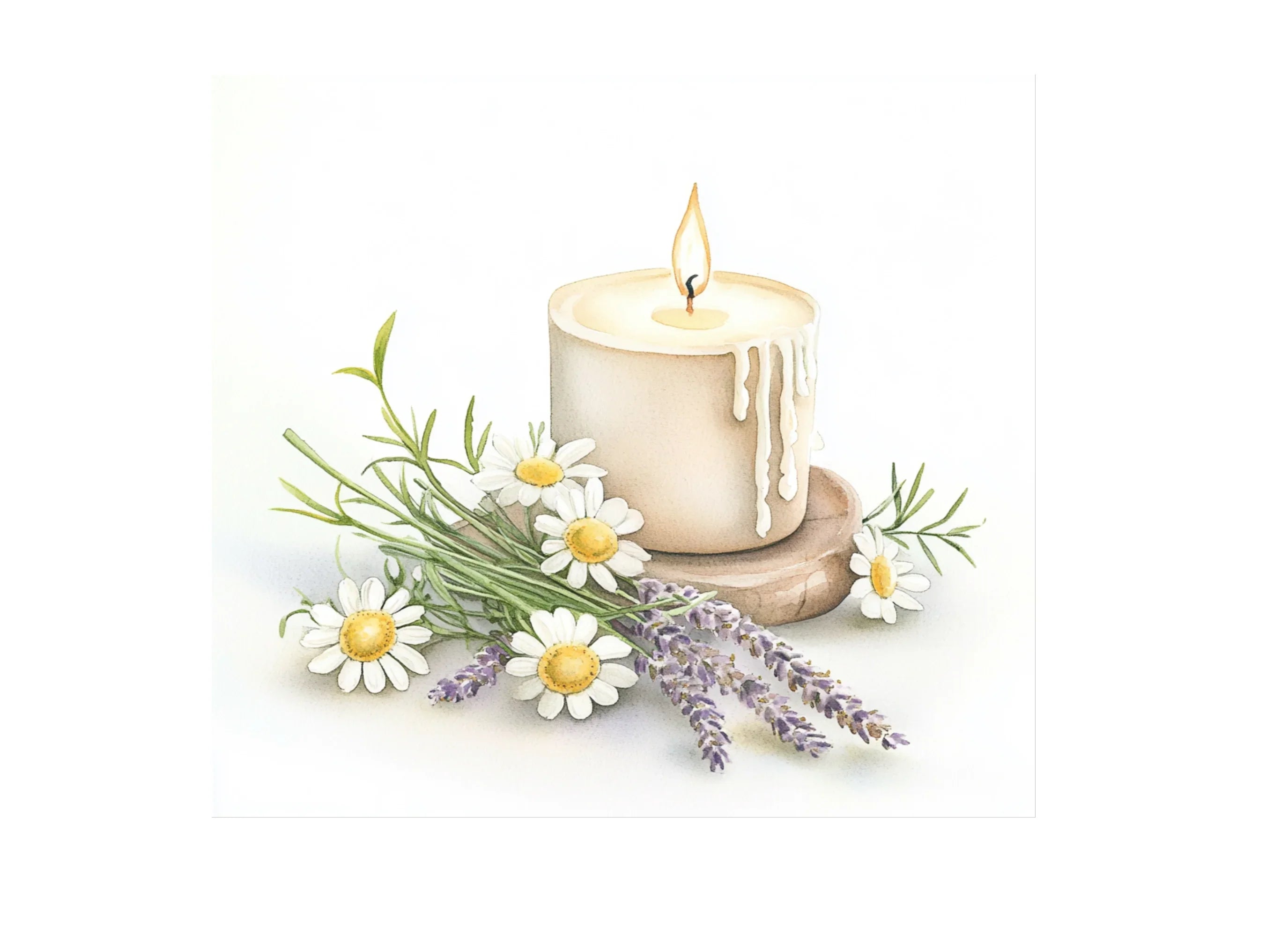 Lavender Candle Clipart Bundle