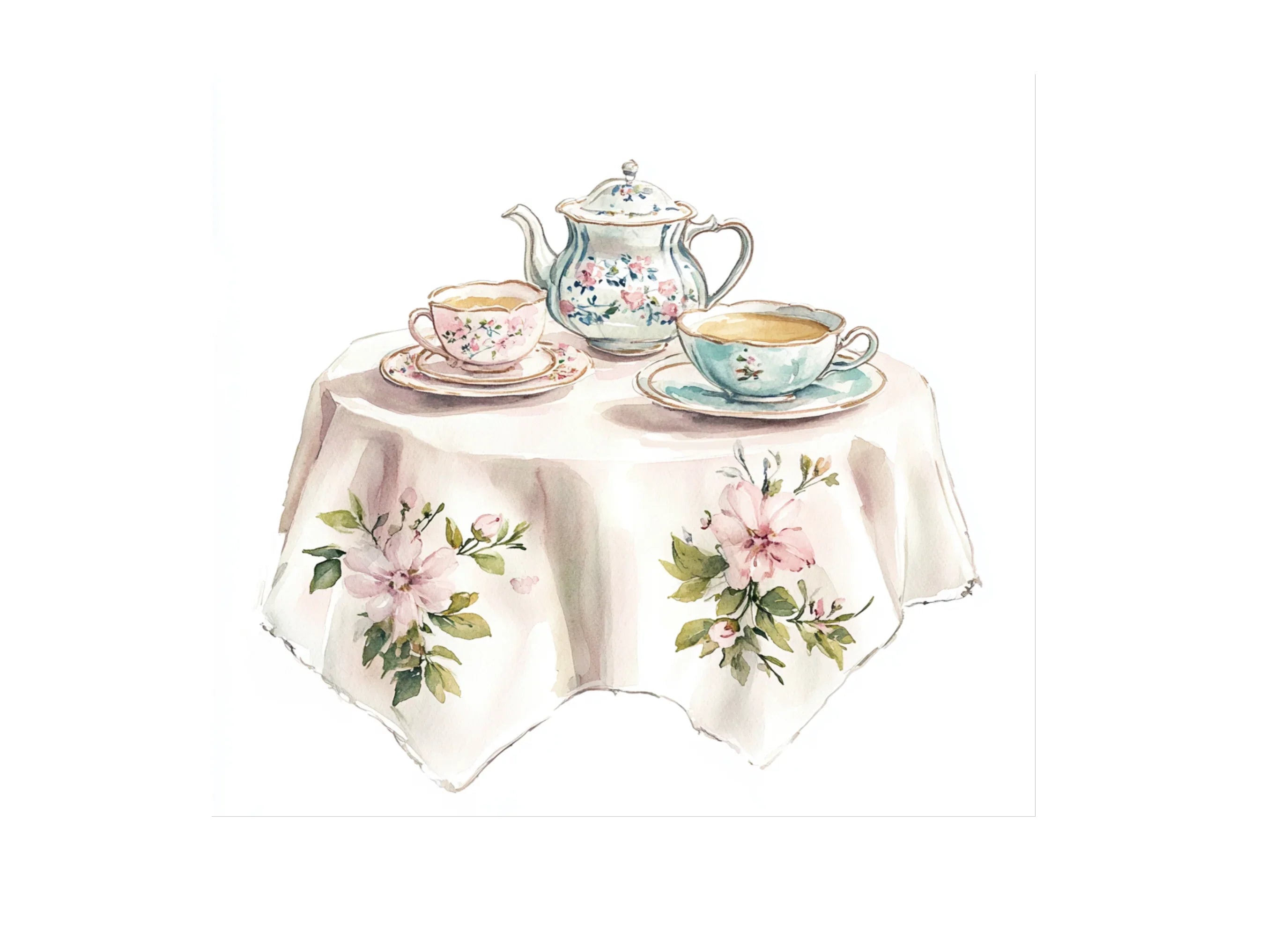 Elegant Tea Party Clipart Bundle