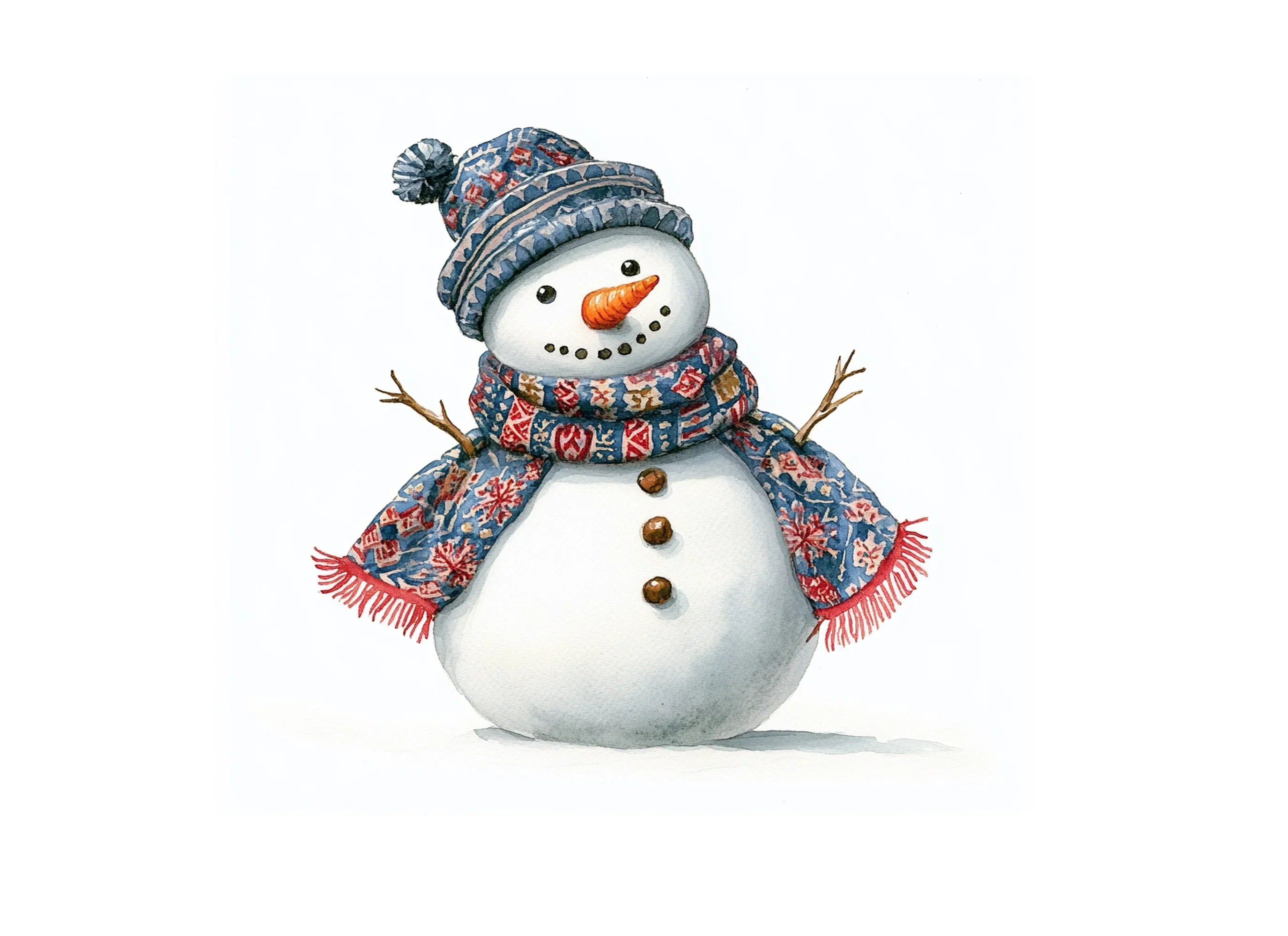 Cute Snowman Clipart Bundle