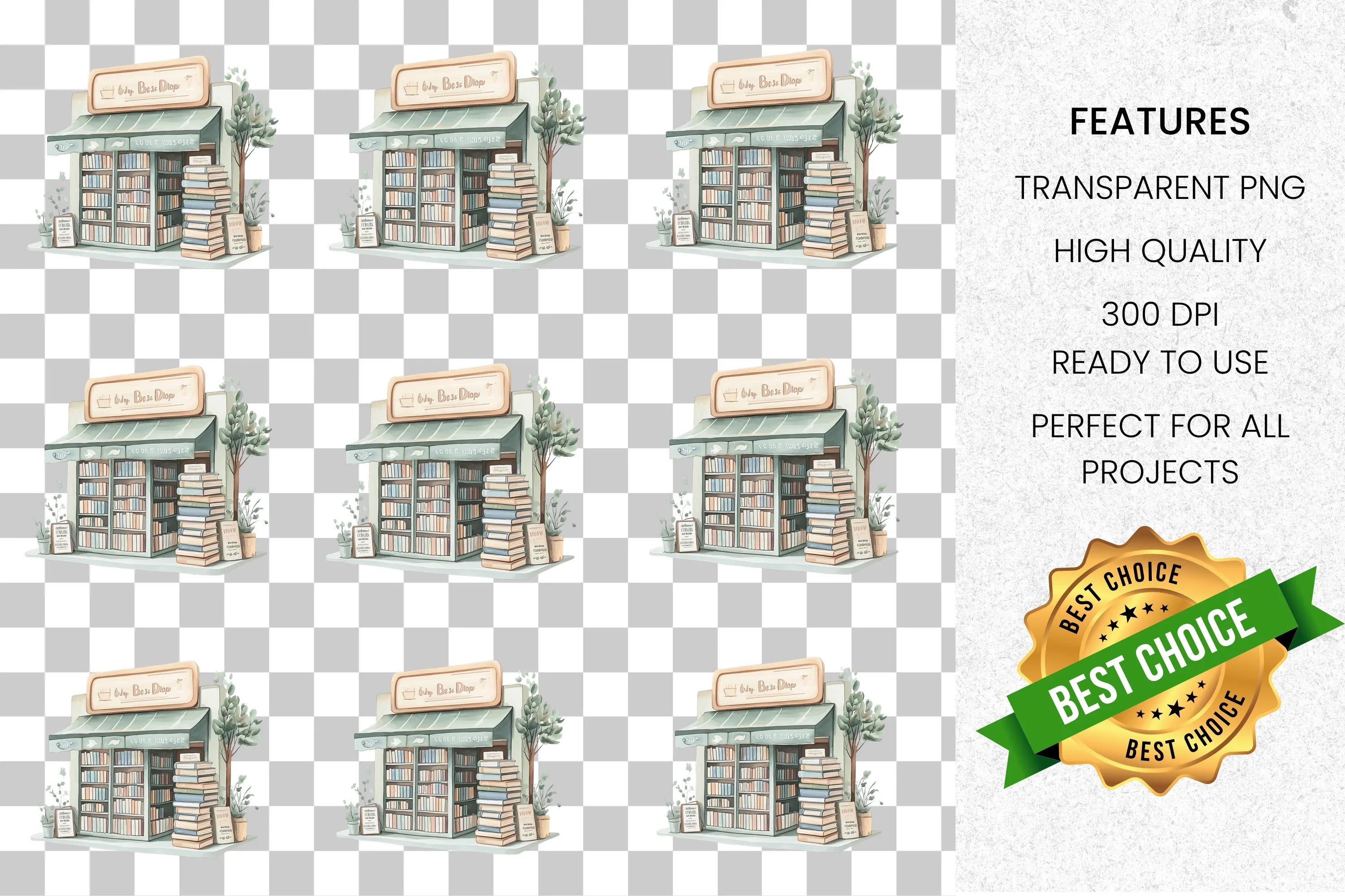Charming Boutique Shop Clipart Bundle