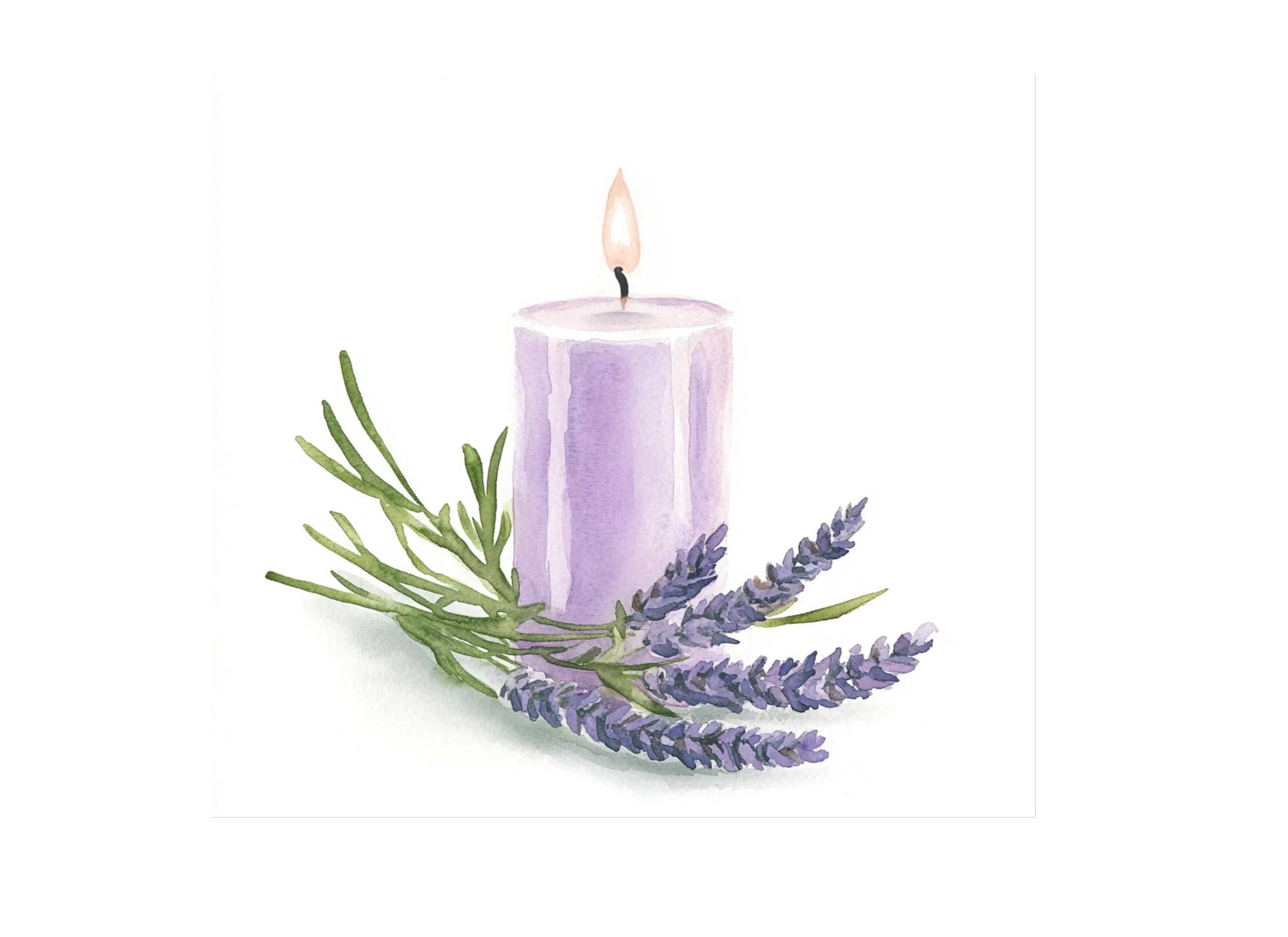 Lavender Candle Clipart Bundle