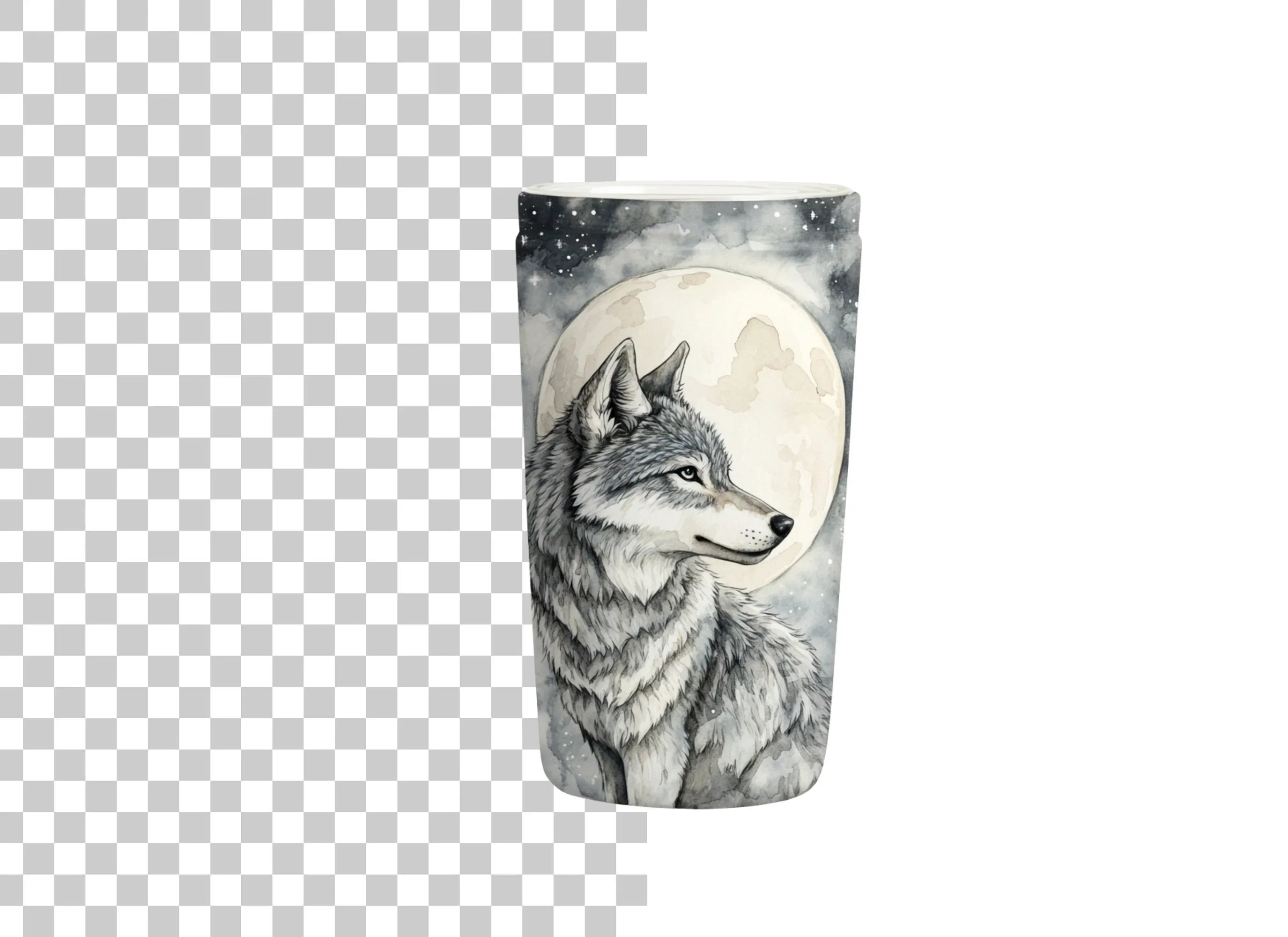 Mystical Wolf Moon Tumbler Clipart Bundle
