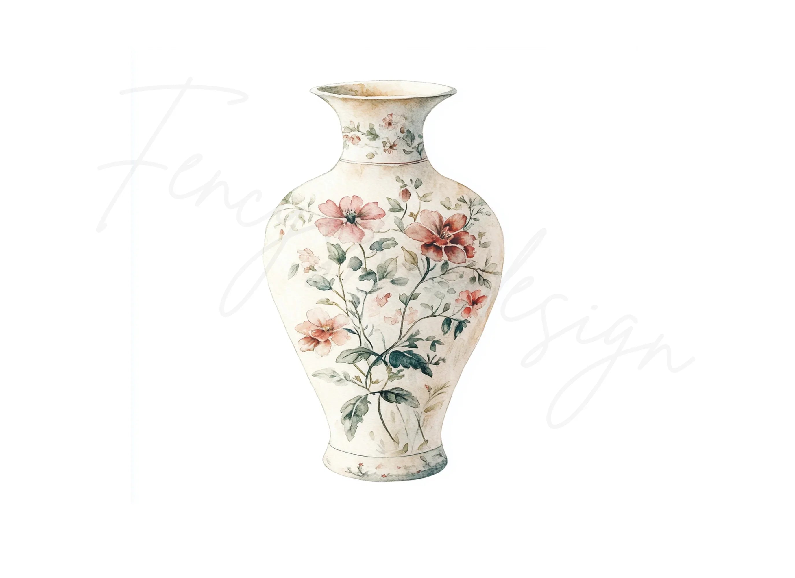 Elegant Floral Vase Clipart Bundle