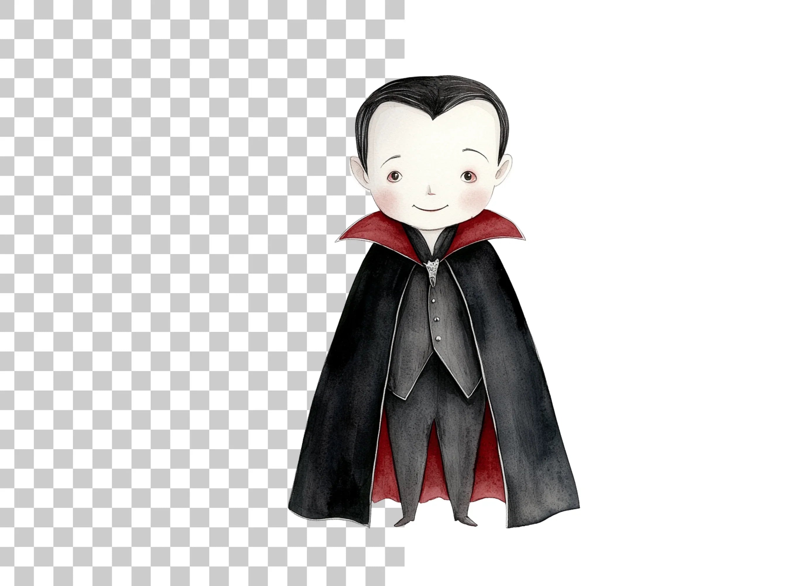 Cute Baby Vampire Clipart Bundle
