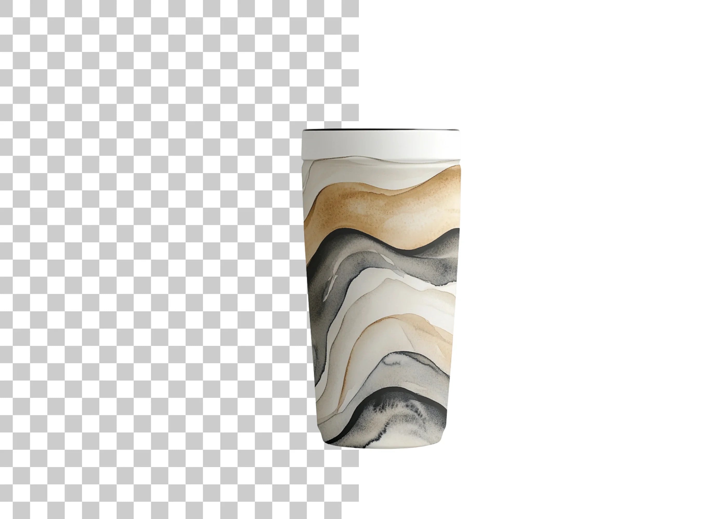Abstract Wavy Pattern Tumbler Clipart Bundle