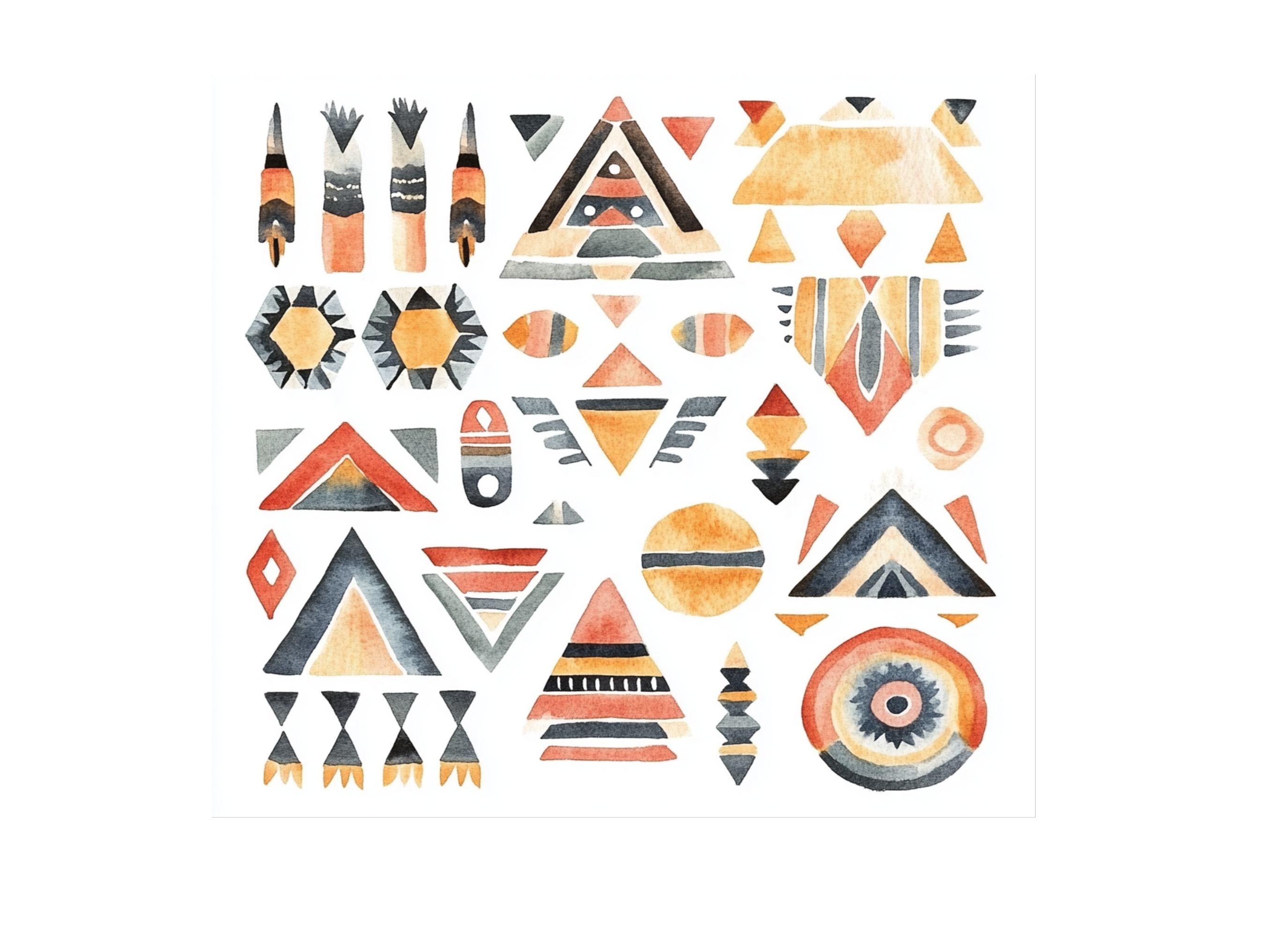 Abstract Tribal Elements Clipart Bundle