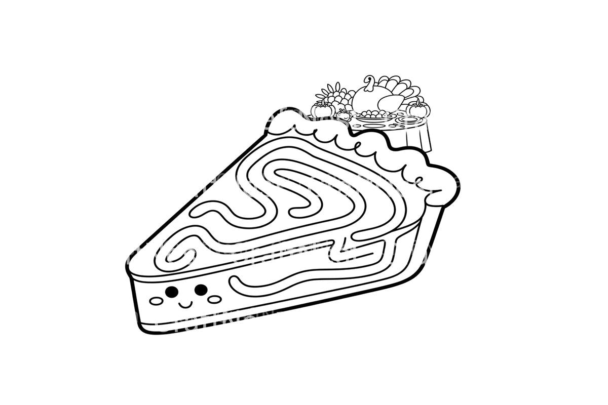 Thanksgiving Pie Maze Fun Coloring Books