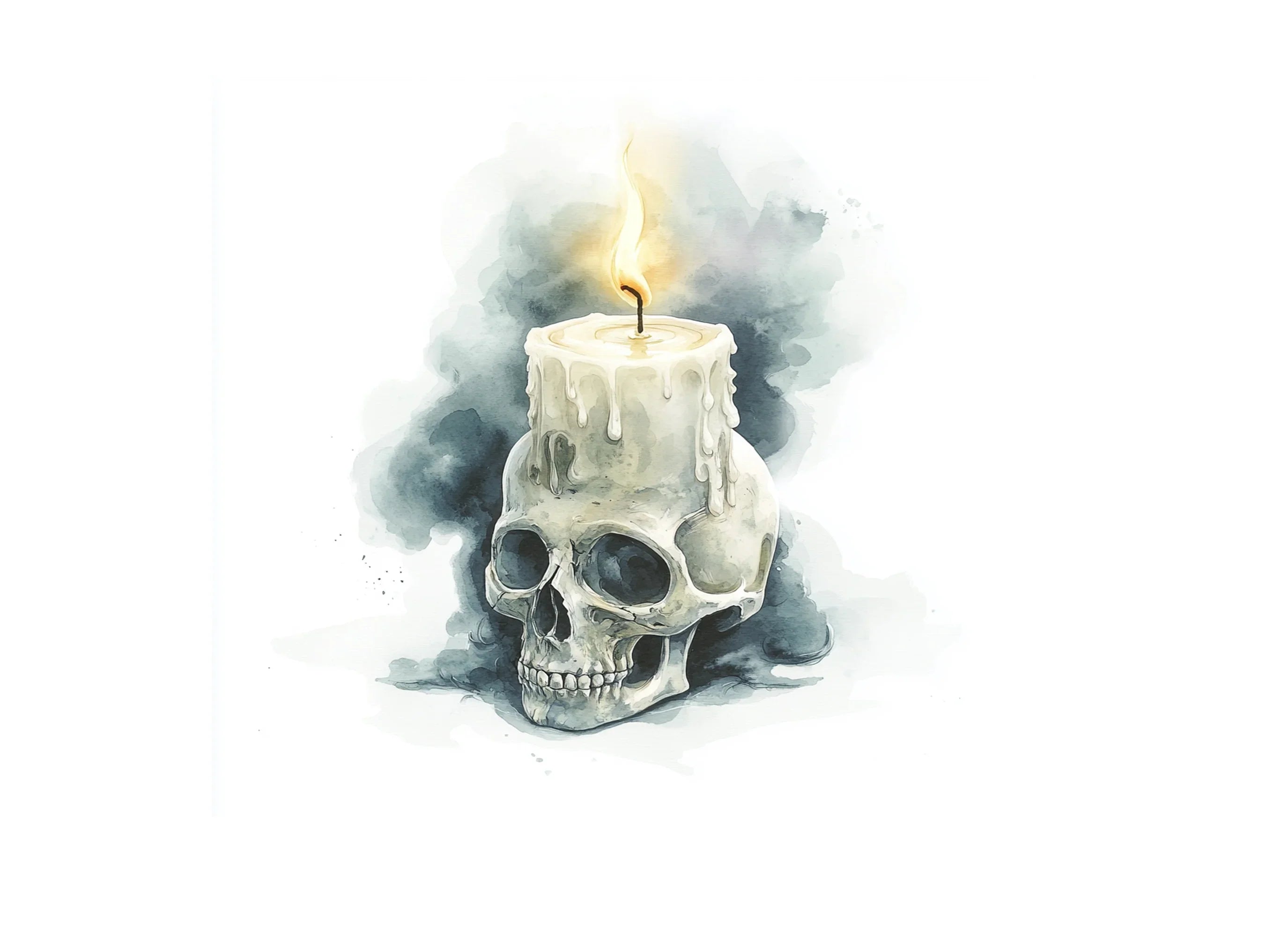 Skull Candle Clipart Bundle