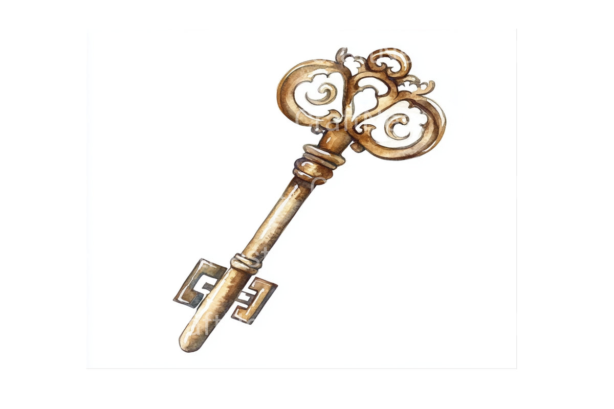 Ornate Skeleton Keys Clipart Bundle