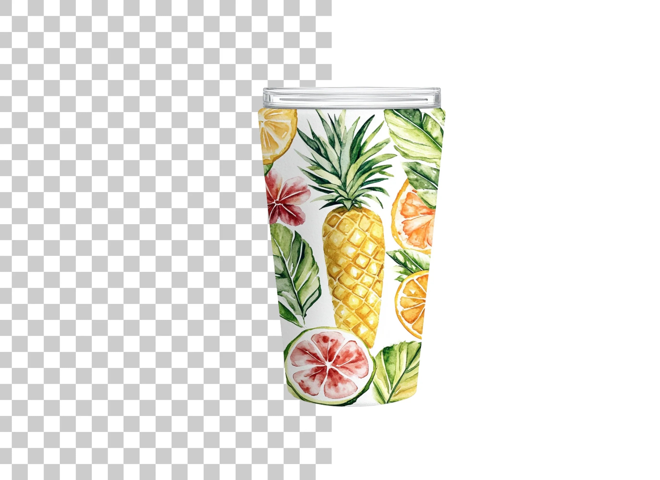 Tropical Fruit Tumbler Clipart Bundle