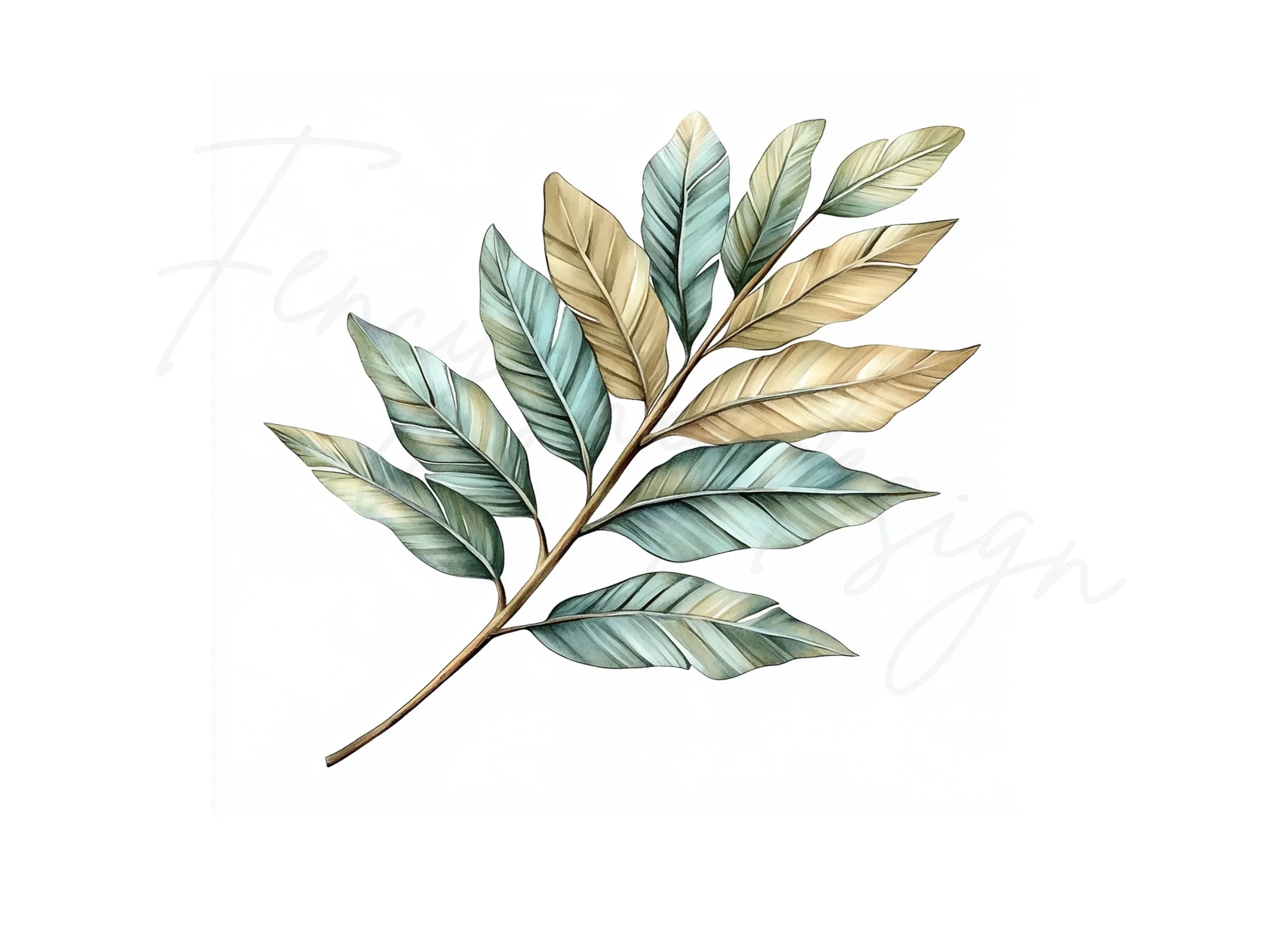 Tropical Leaves Clipart Bundle