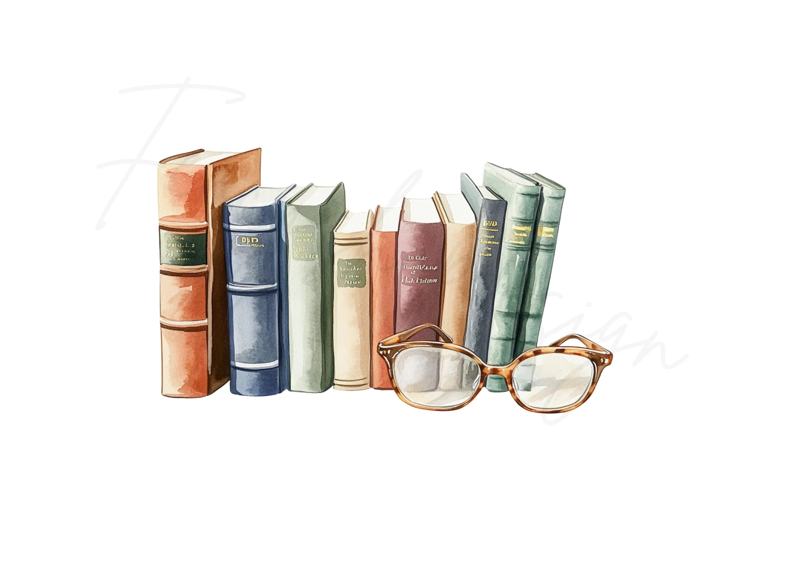 Vintage Book Stacks Clipart Bundle