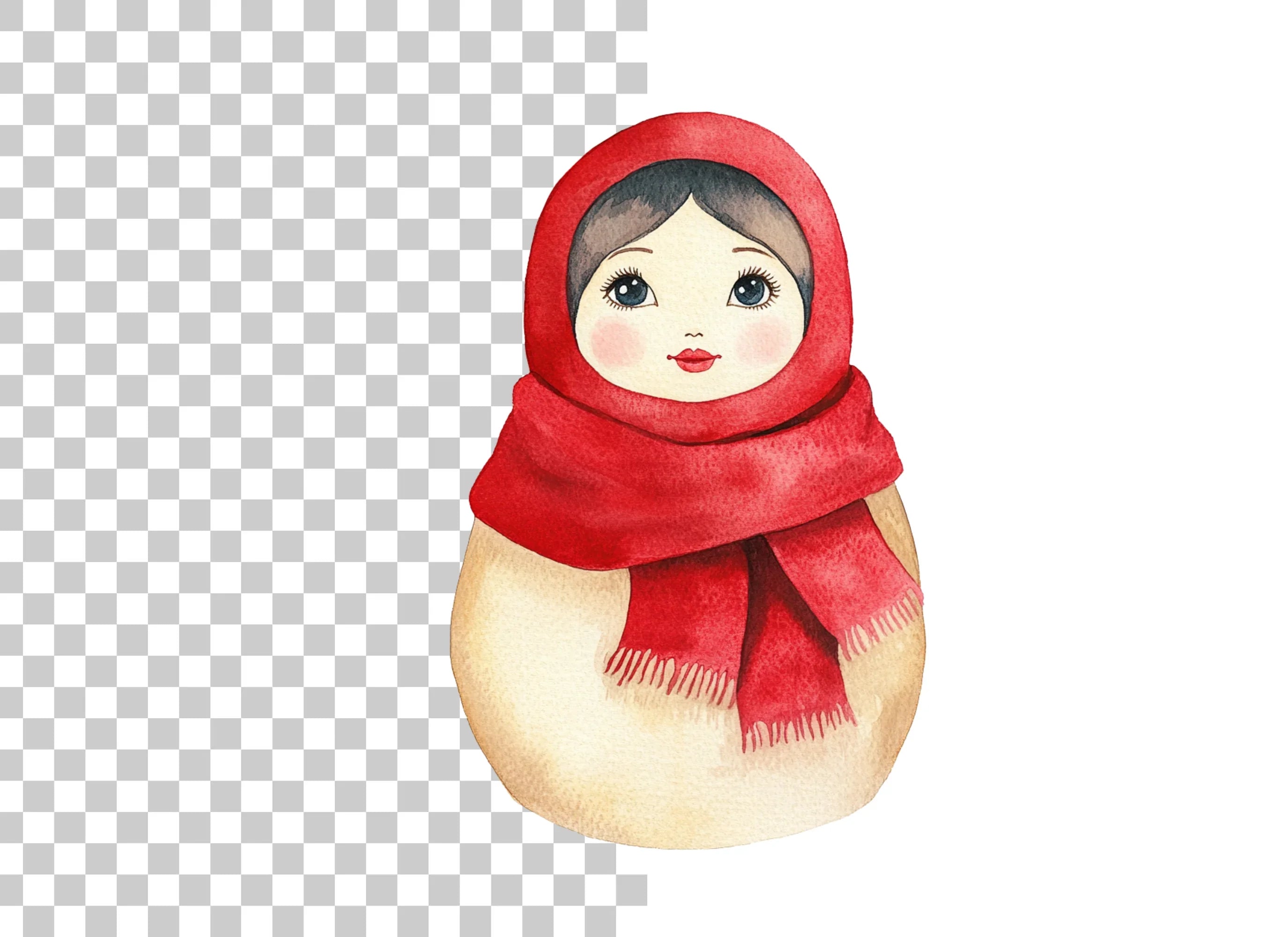 Cute Matryoshka Dolls Clipart Bundle