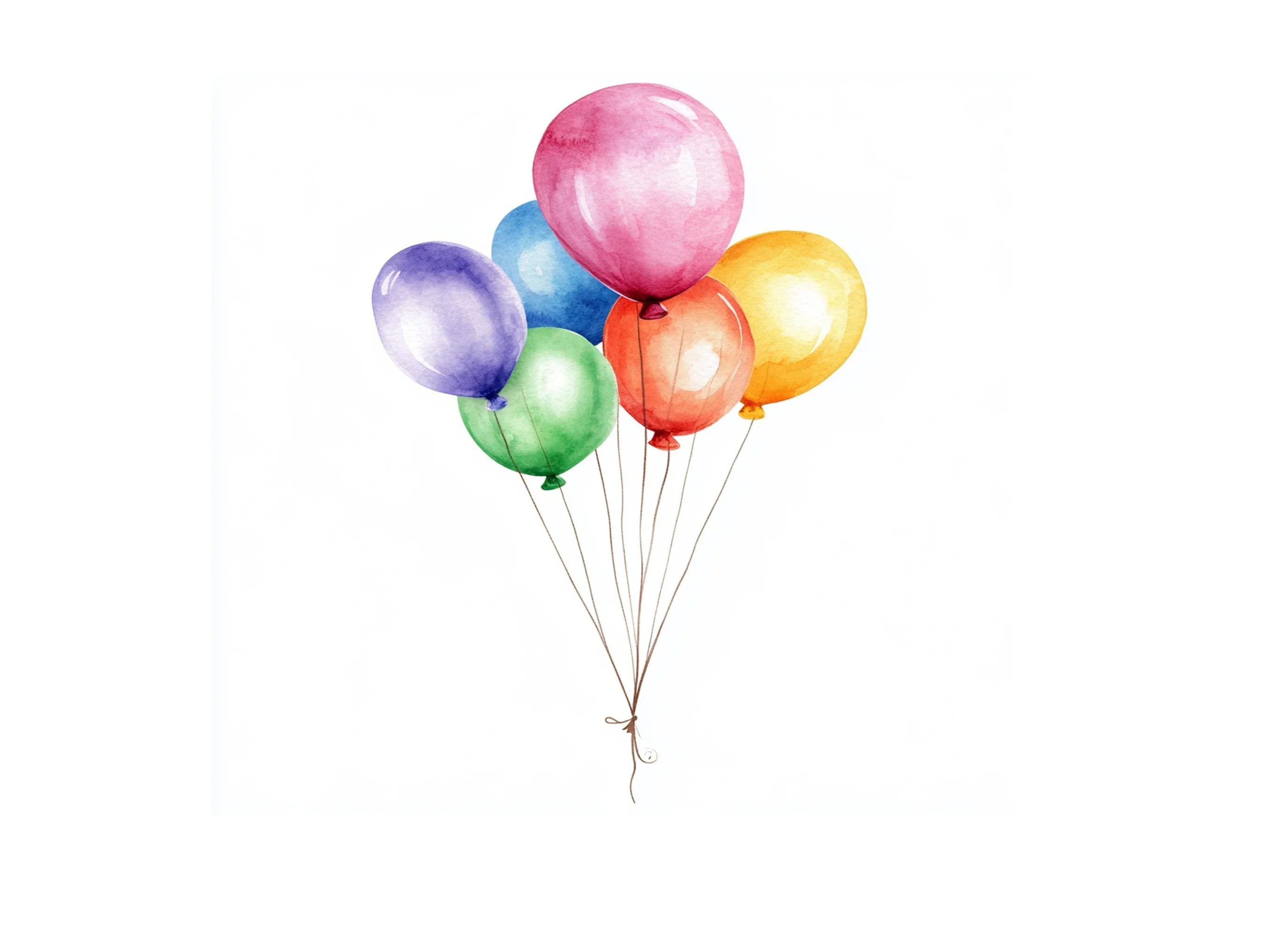 Colorful Balloon Bundles Clipart Bundle