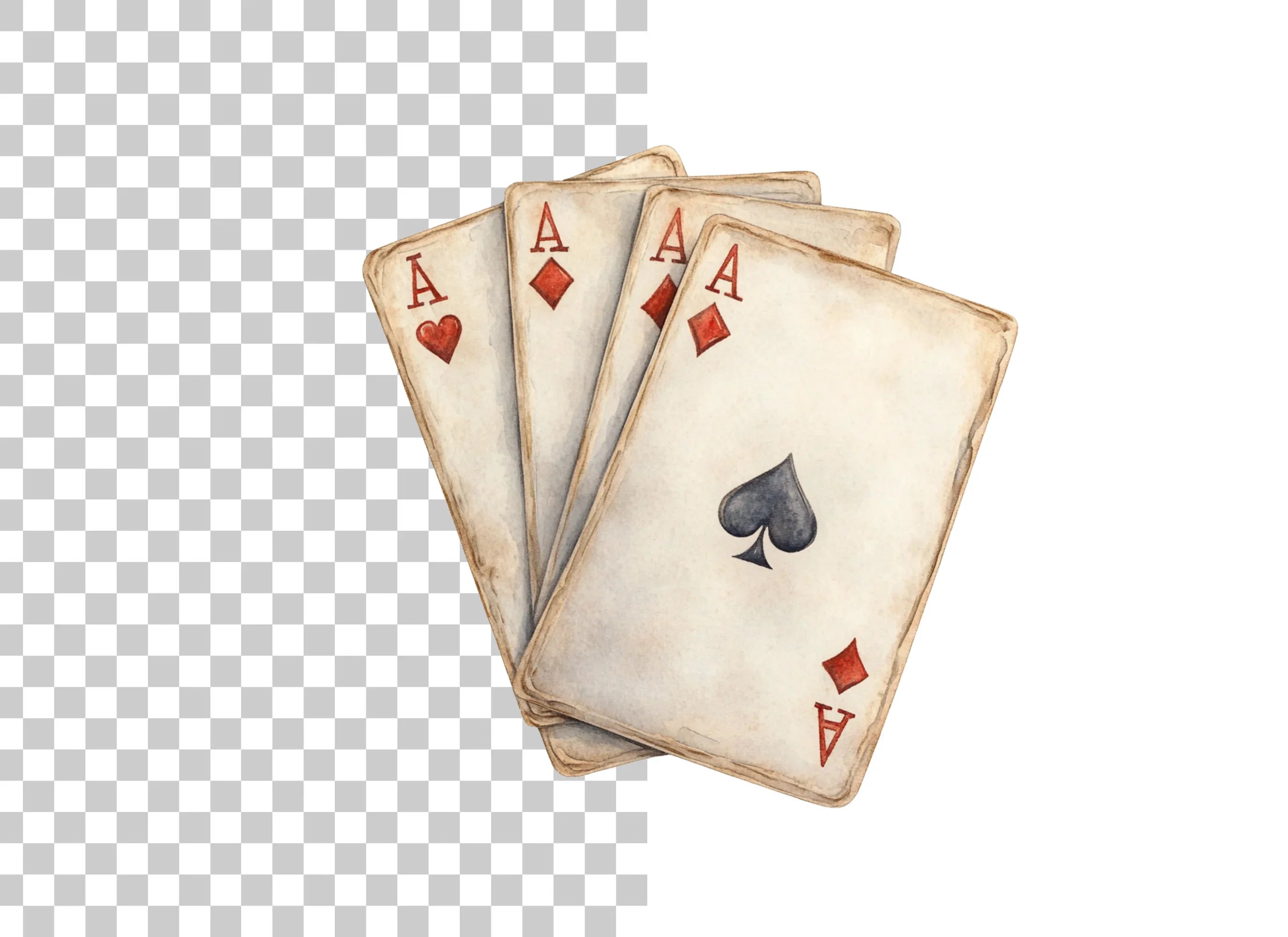 Aces Playing Cards Clipart Bundle